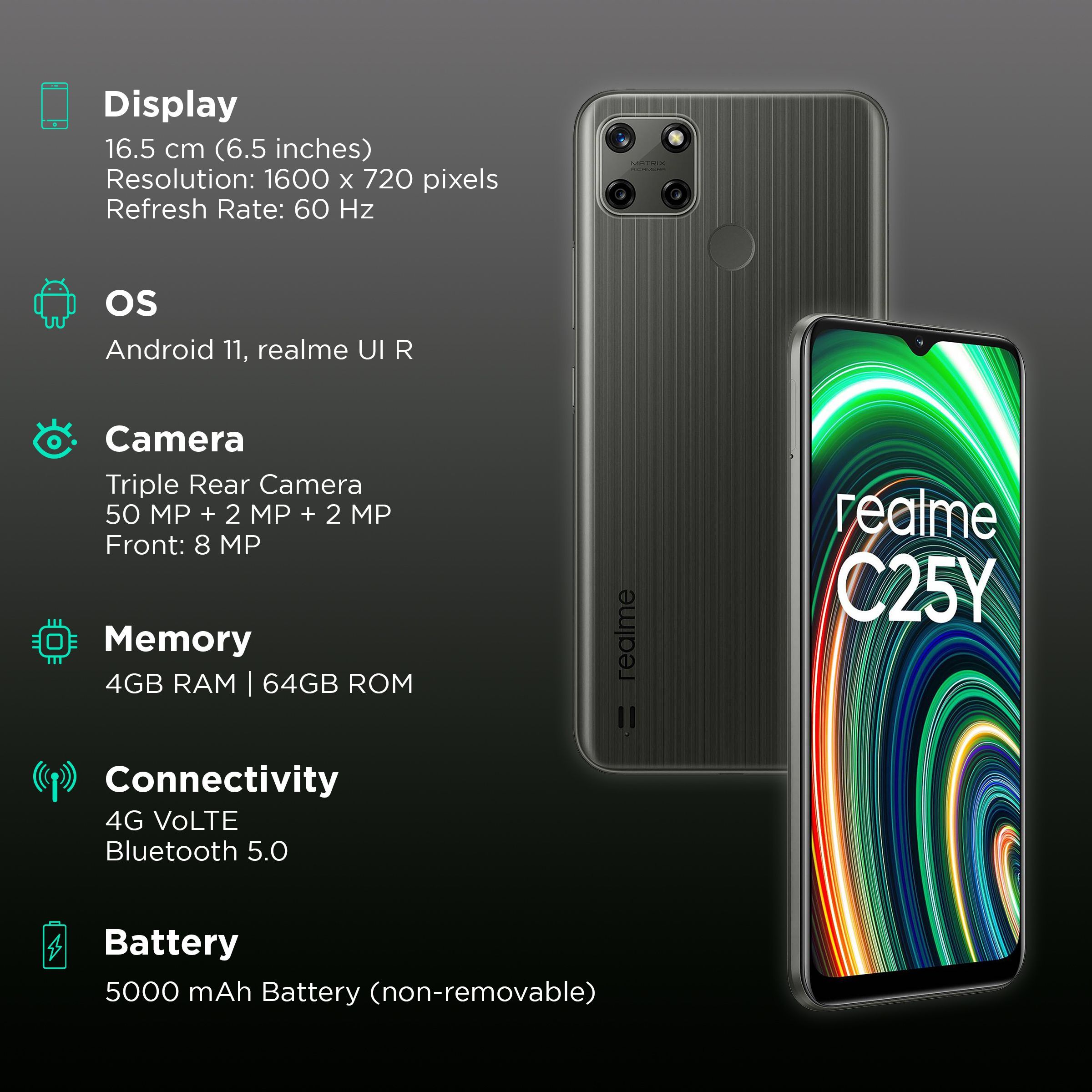 realme C25Y (4GB RAM, 64GB, Metal Grey)_3