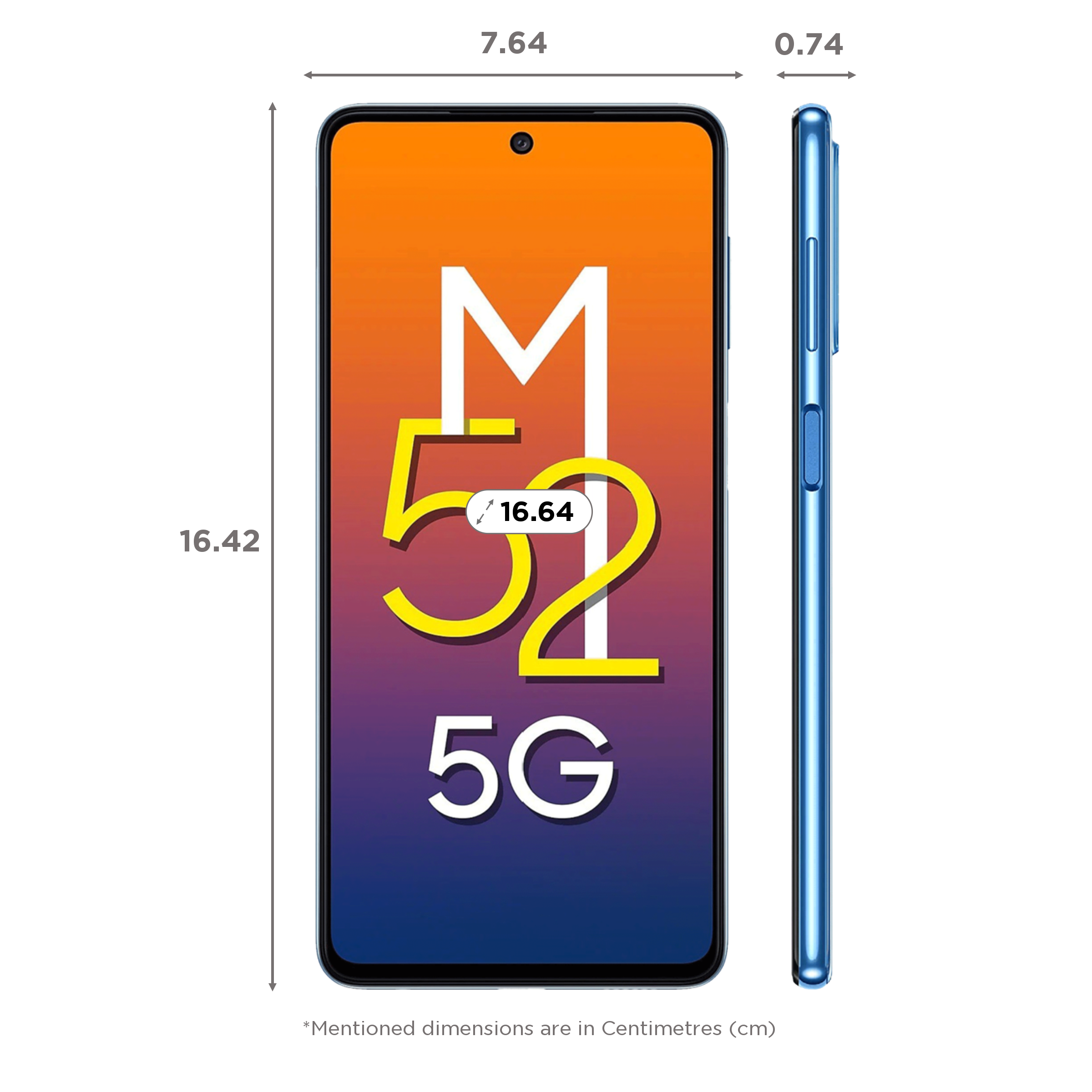SAMSUNG Galaxy M52 5G (8GB RAM, 128GB, Blue)_2