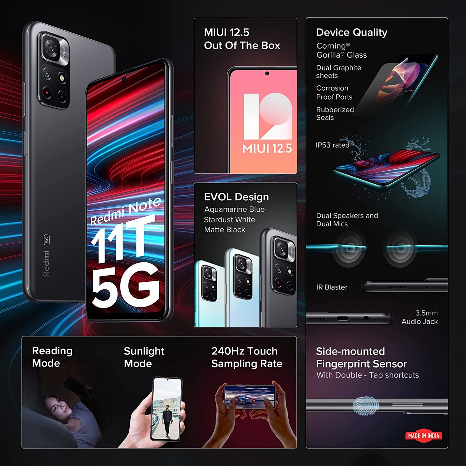 Redmi Note 11T 5G (6GB RAM, 64GB, Matte Black) Redmi Note 11T 5G (6GB RAM, 64GB, Matte Black)_10