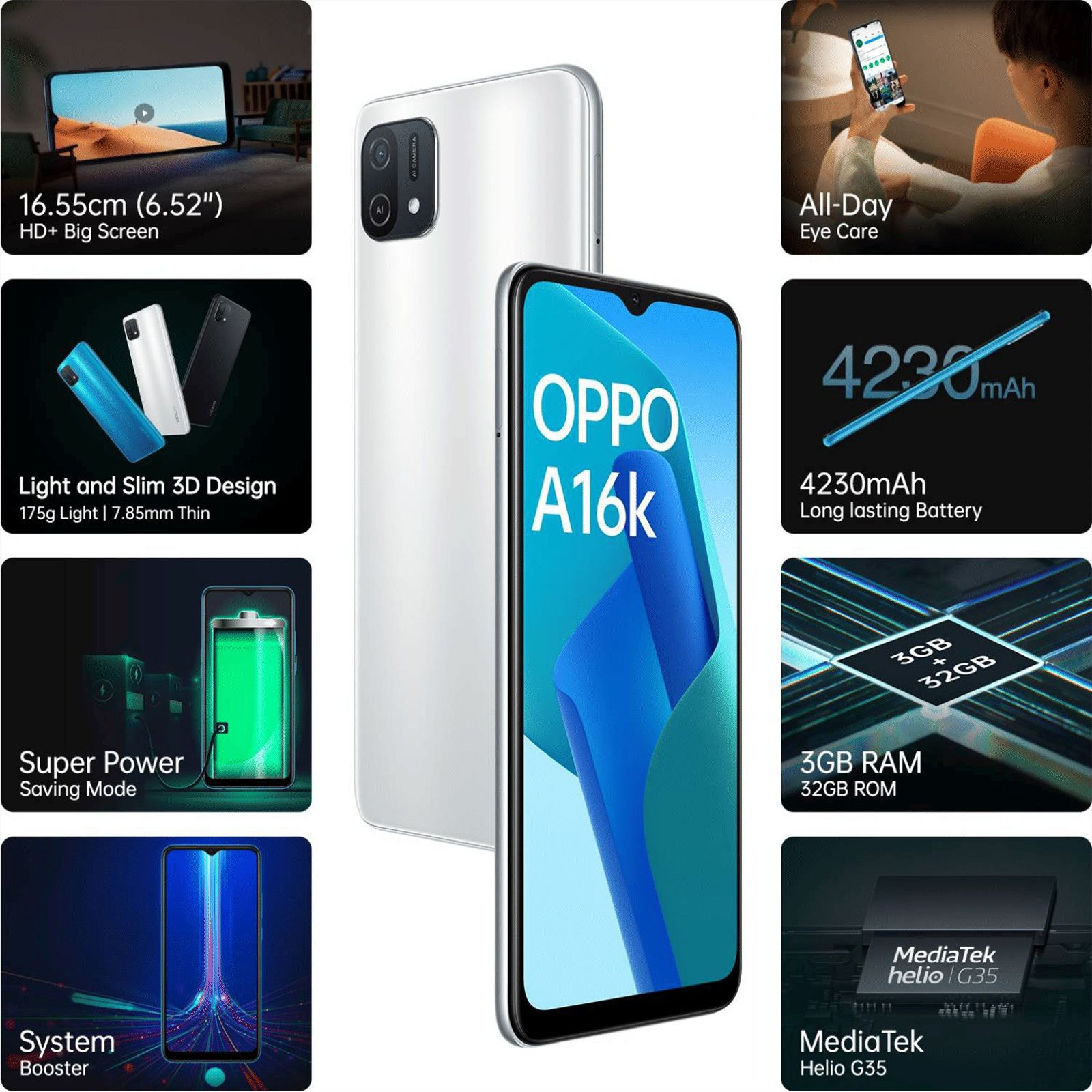 oppo A16K (3GB RAM, 32GB, White)_11