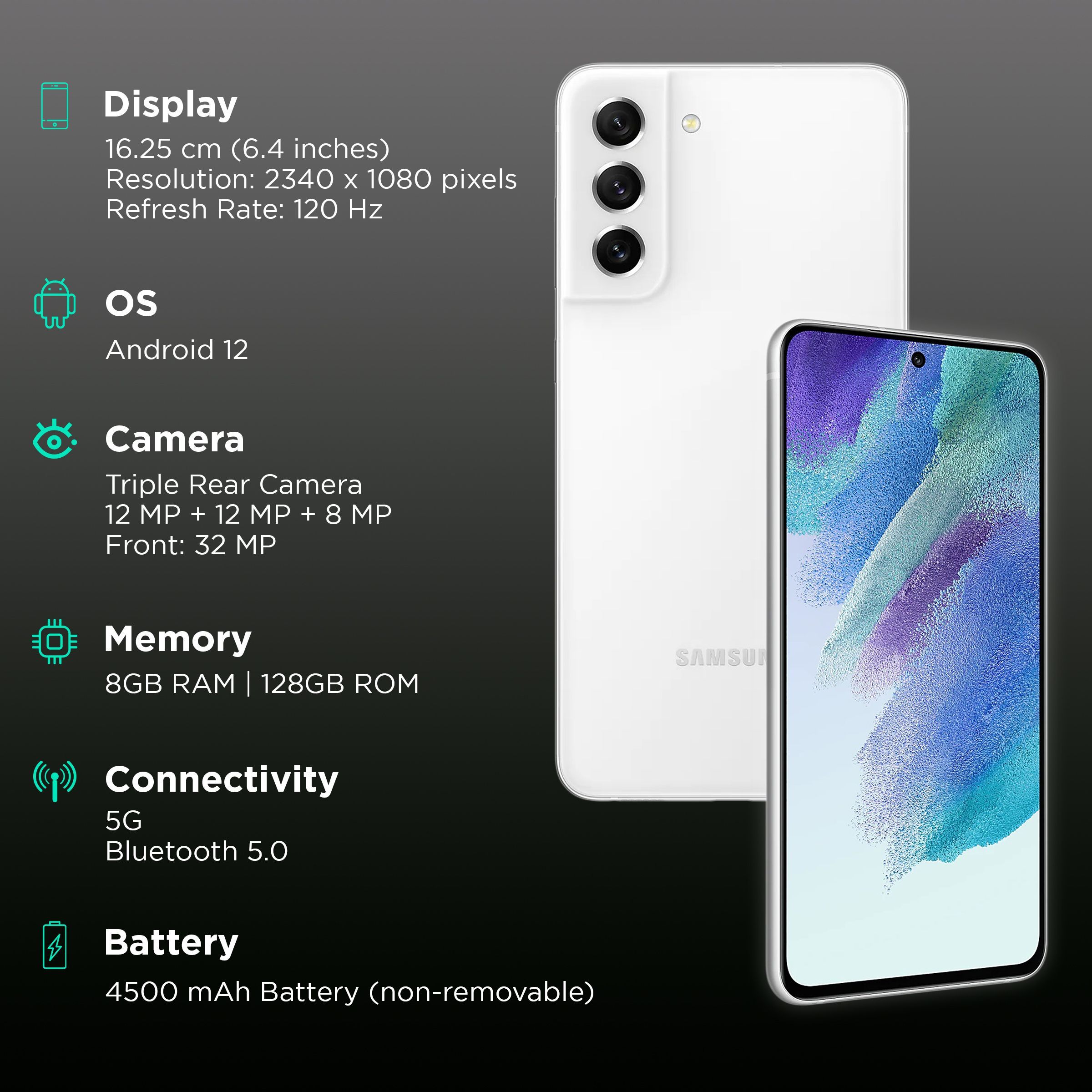 SAMSUNG Galaxy S21 FE 5G (8GB RAM, 128GB, White)_3