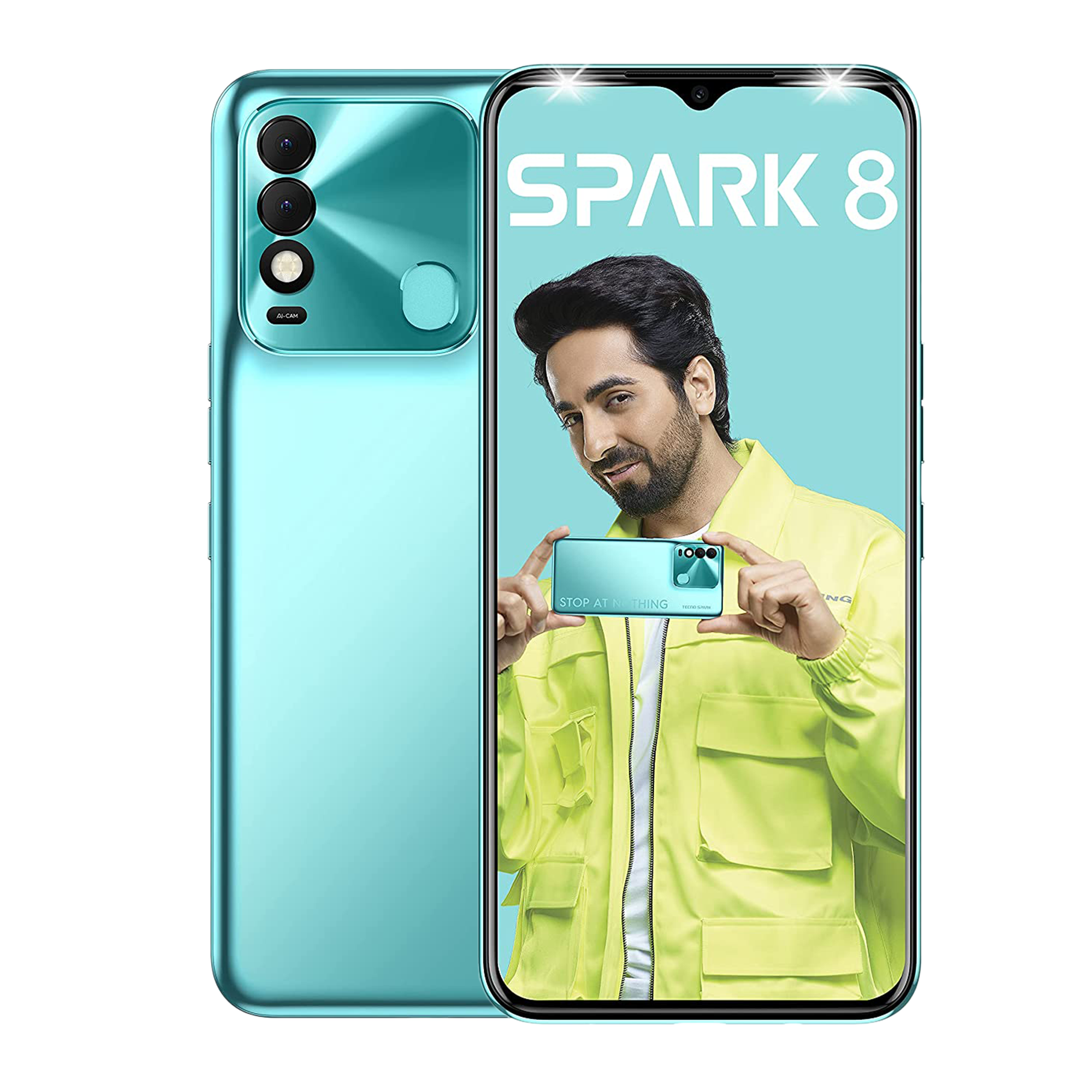 TECNO Spark 8 (4GB RAM, 64GB, Turquoise Cyan)_1