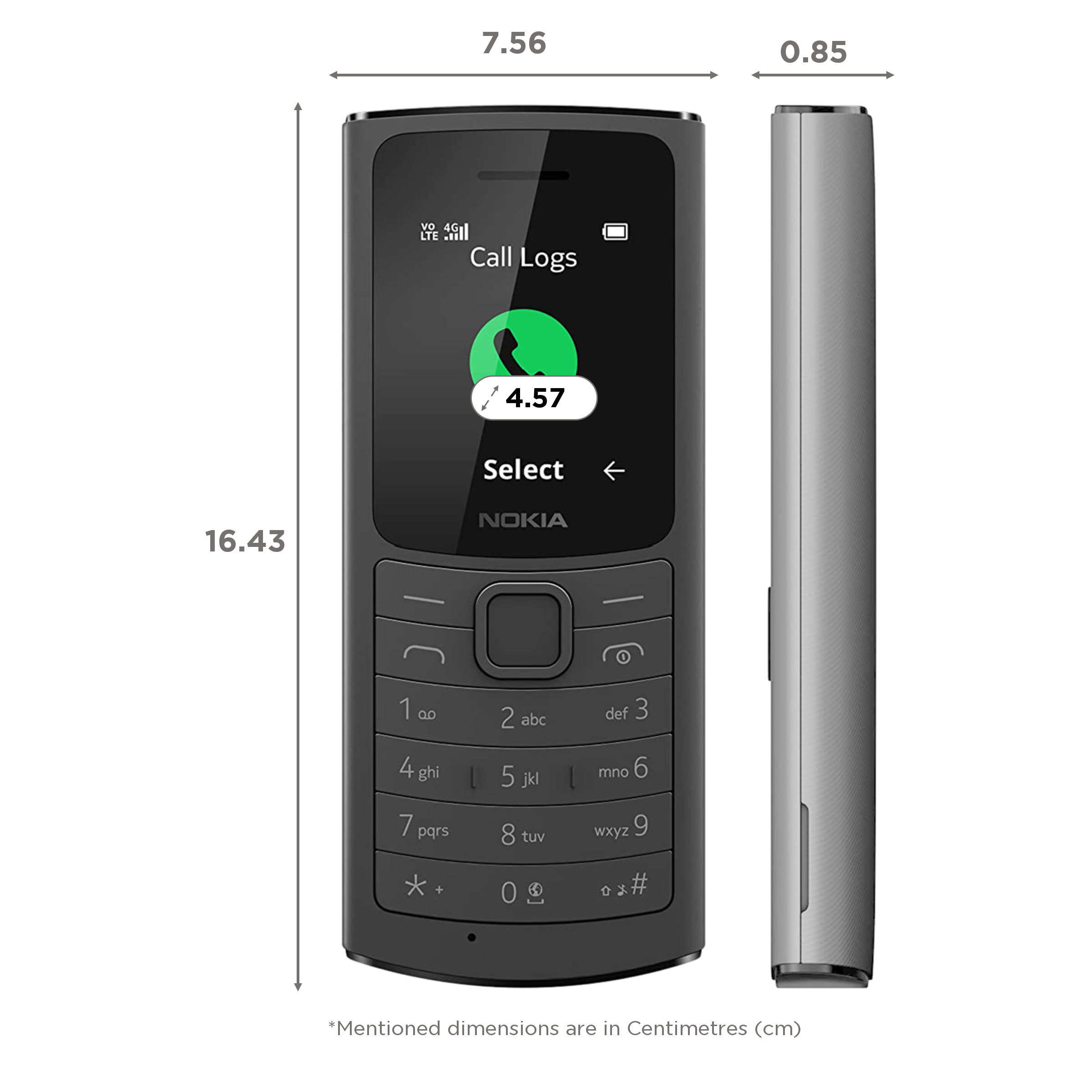 NOKIA 110 12LYRB21A01 (128MB, Dual SIM, Rear Camera, Charcoal) NOKIA 110 12LYRB21A01 (128MB, Dual SIM, Rear Camera, Charcoal)_2
