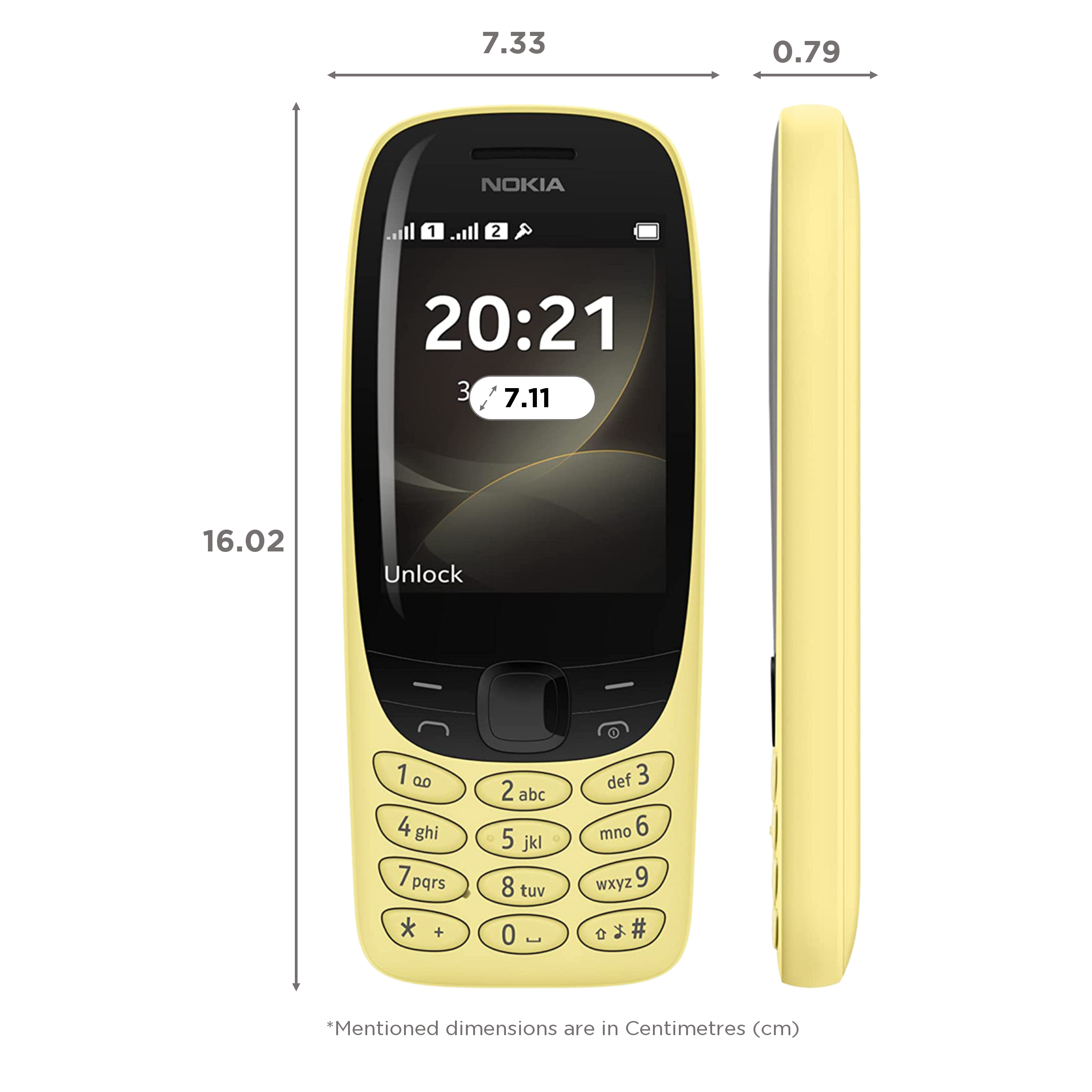 NOKIA 6310 12POSY21A01 (16MB, Dual SIM, Rear Camera, Yellow)_2