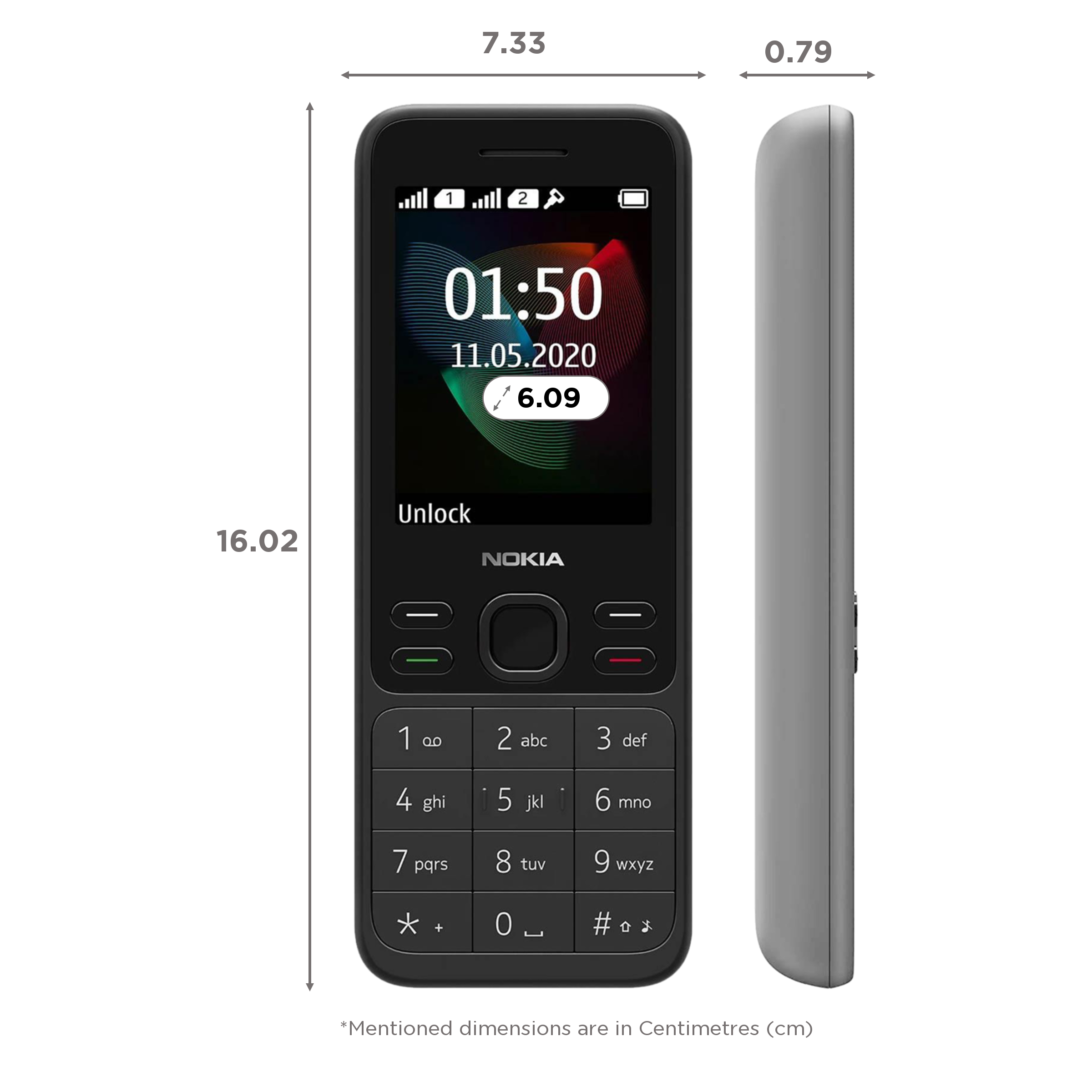 NOKIA 150 12GMNB21A01 (4MB, Dual SIM, Rear Camera, Black)_2