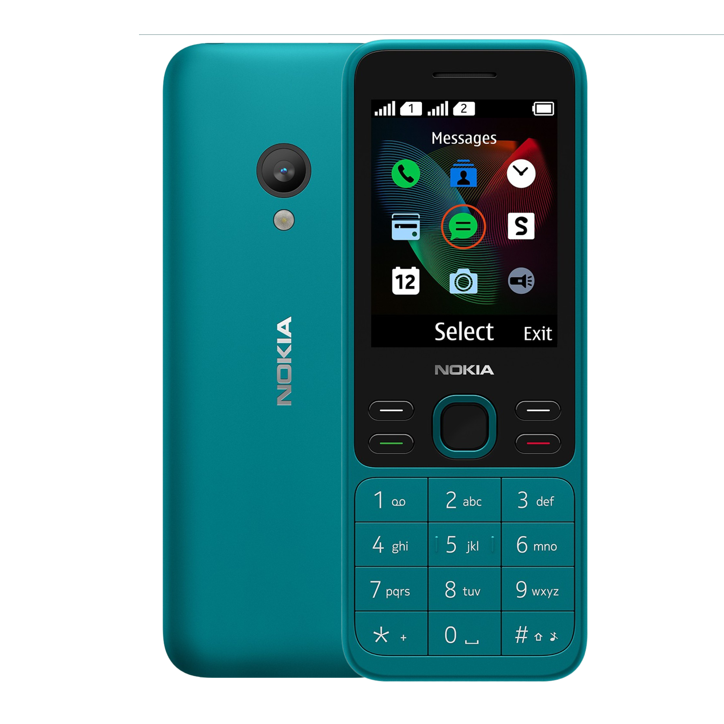 NOKIA 150 12GMNE21A01 (4MB, Dual SIM, Rear Camera, Cyan) NOKIA 150 12GMNE21A01 (4MB, Dual SIM, Rear Camera, Cyan)_1
