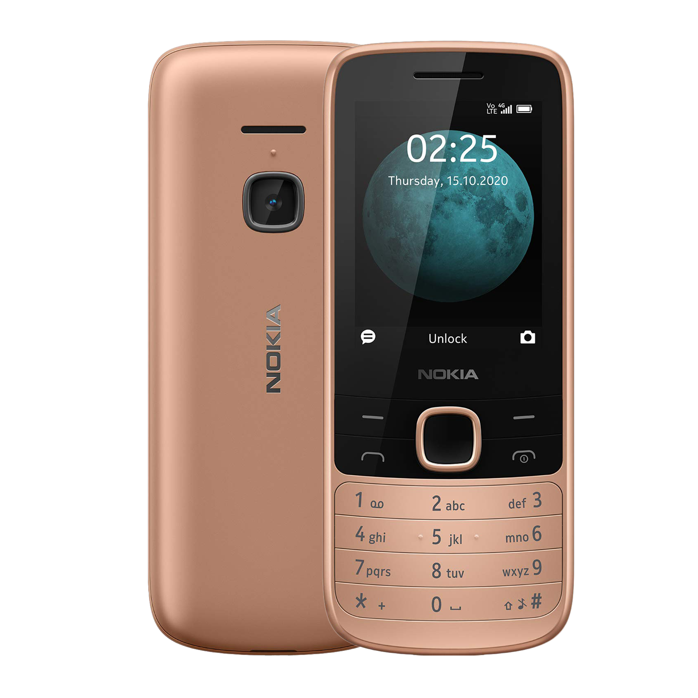 NOKIA 225 12QENG21A01 (128MB, Dual SIM, Rear Camera, Sand)_1