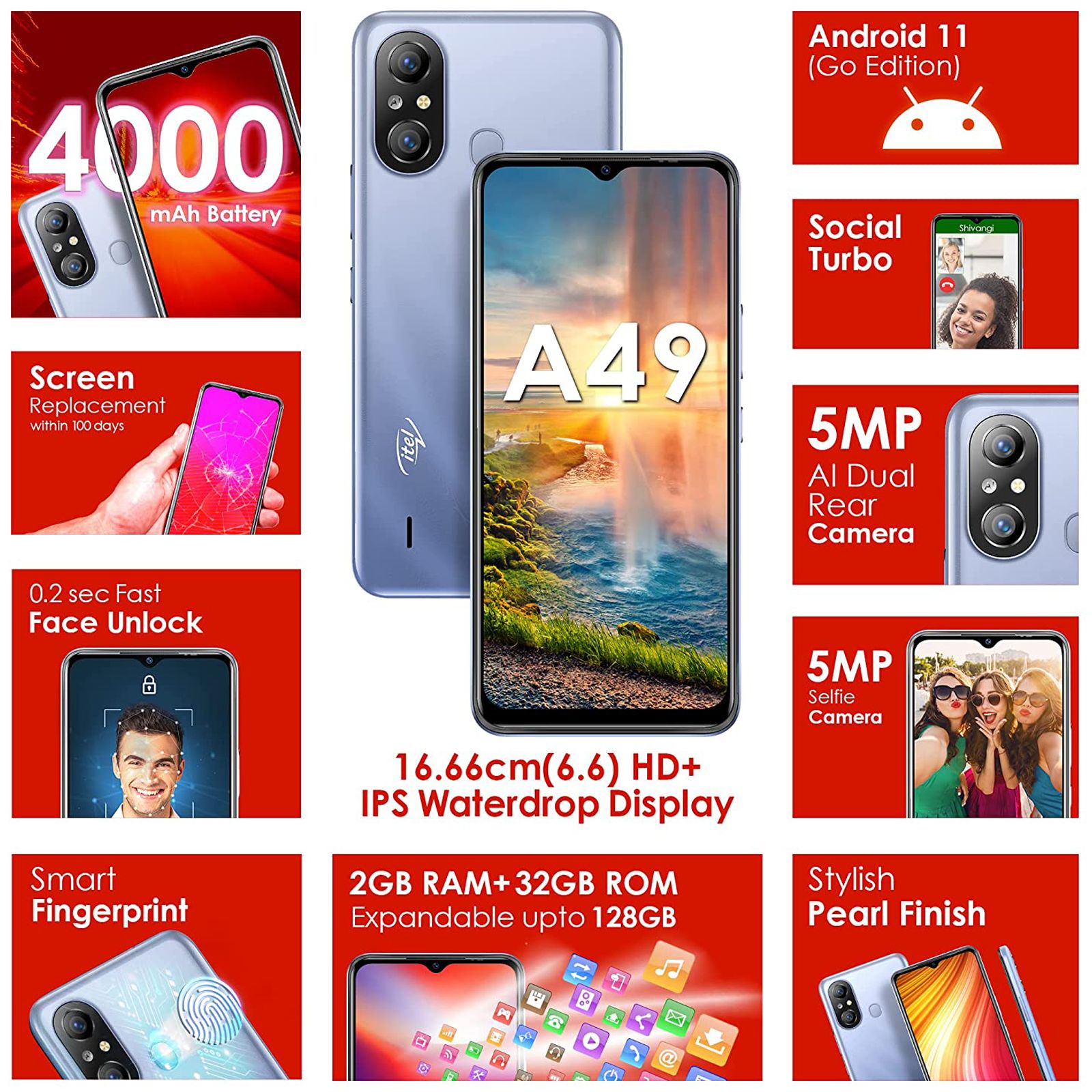 Itel A49 (2GB RAM, 32GB, Dome Blue)_7