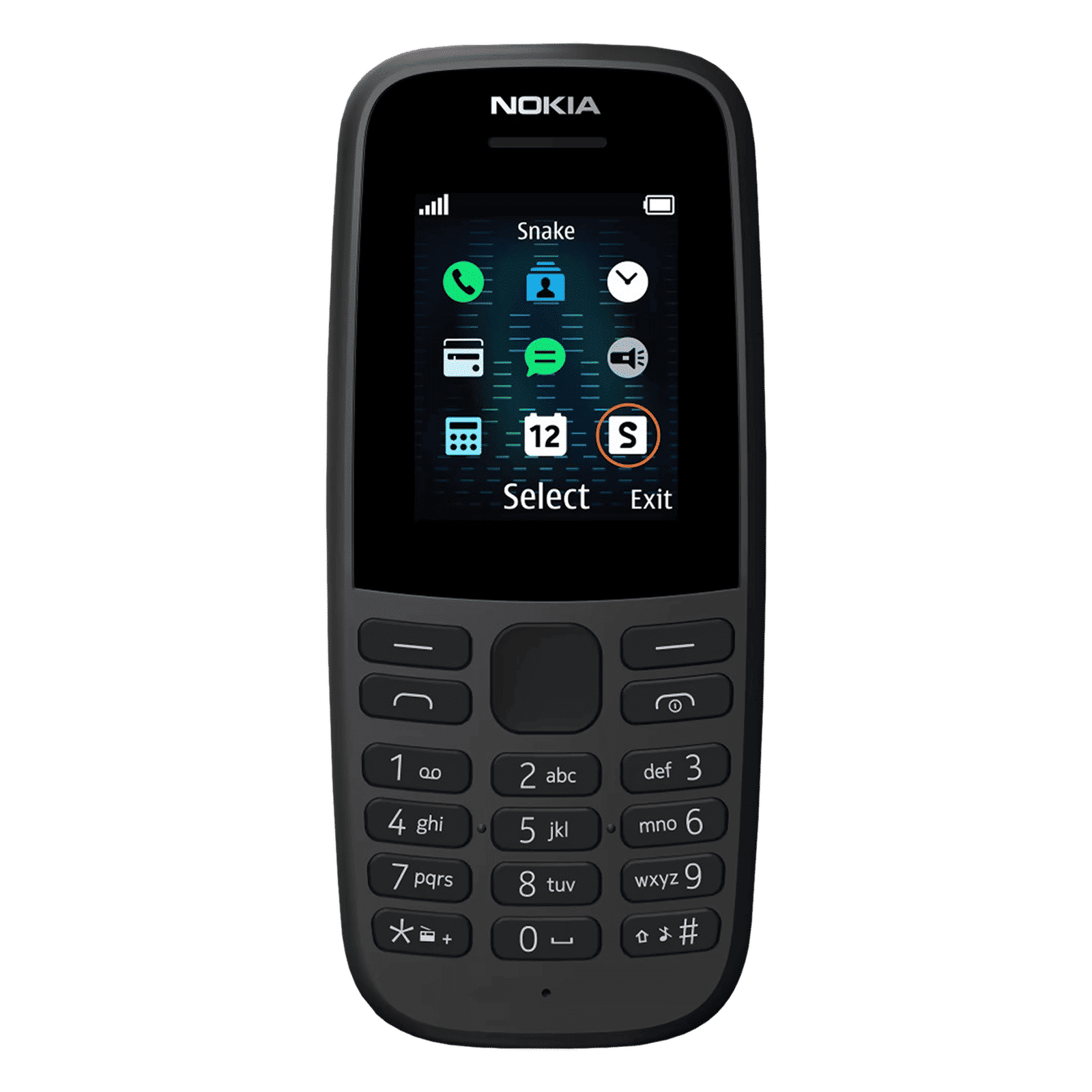 NOKIA 105 12ASTB21A01 (4MB, Dual SIM, FM Radio, Charcoal Black)_5