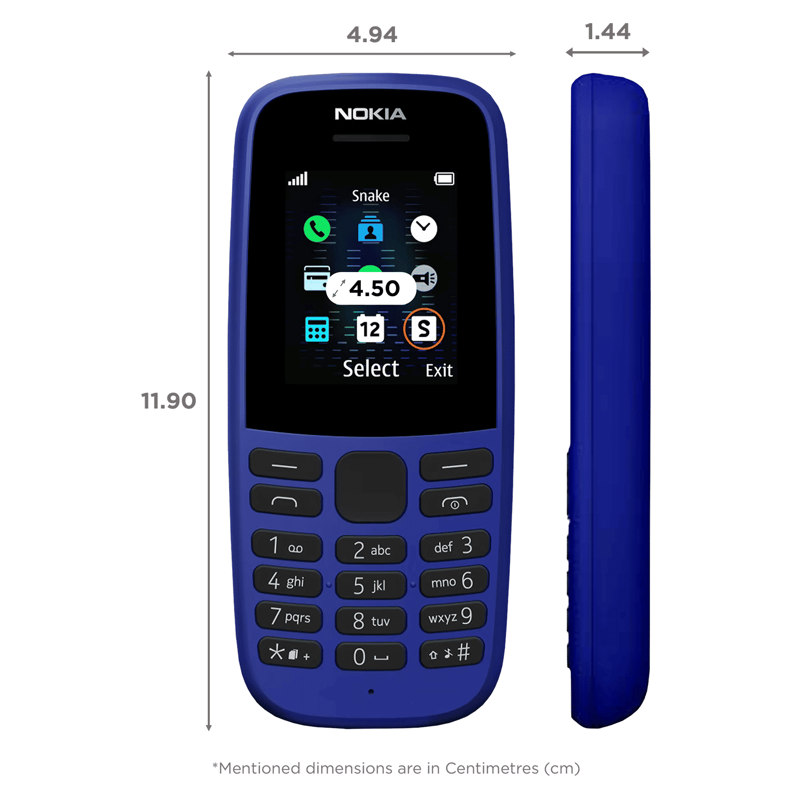 NOKIA 105 SS 2021 (4MB, Single Sim, Blue) NOKIA 105 SS 2021 (4MB, Single Sim, Blue)_2