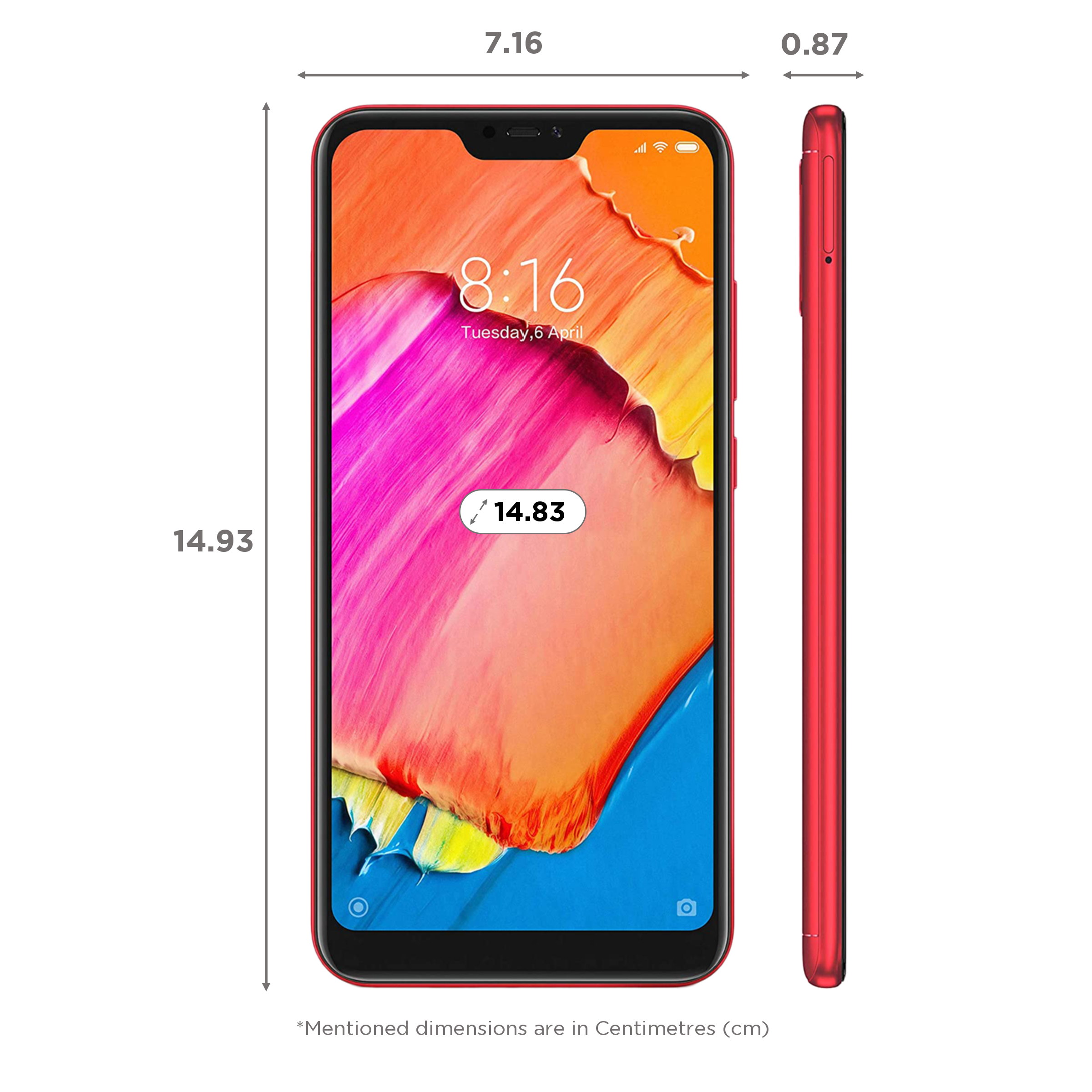 Refurbished Redmi 6 Pro (4GB RAM, 64GB, Red)_2