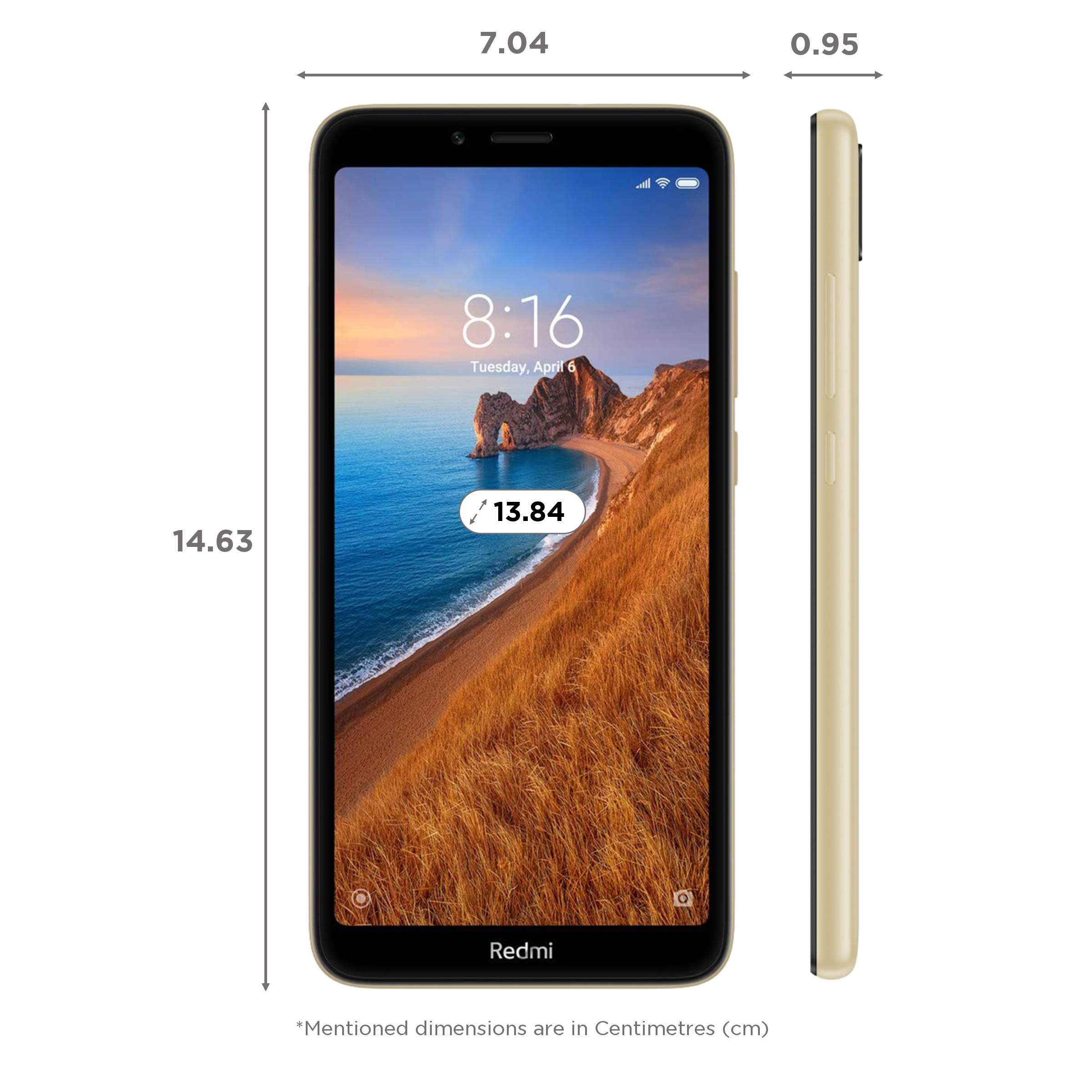 Refurbished Redmi 7A (2GB RAM, 32GB, Matte Gold)_2