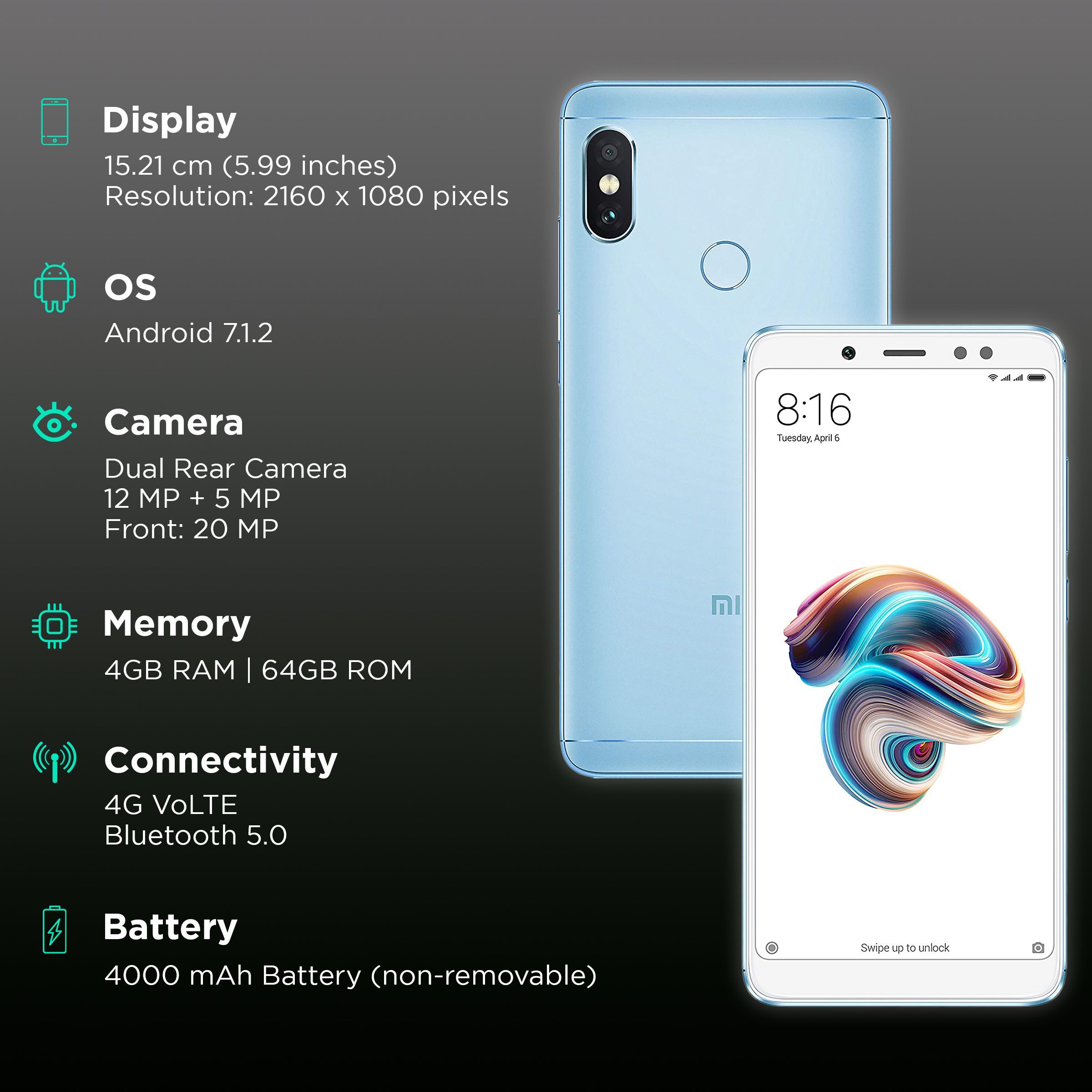 Refurbished Redmi Note 5 Pro (4GB RAM, 64GB, Gold)_5