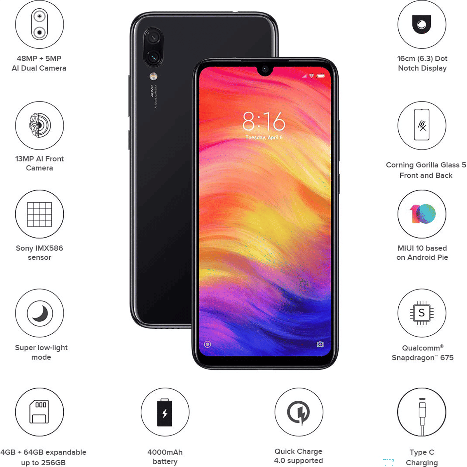 Refurbished Redmi Note 7 Pro (6GB RAM, 64GB, Space Black)_7
