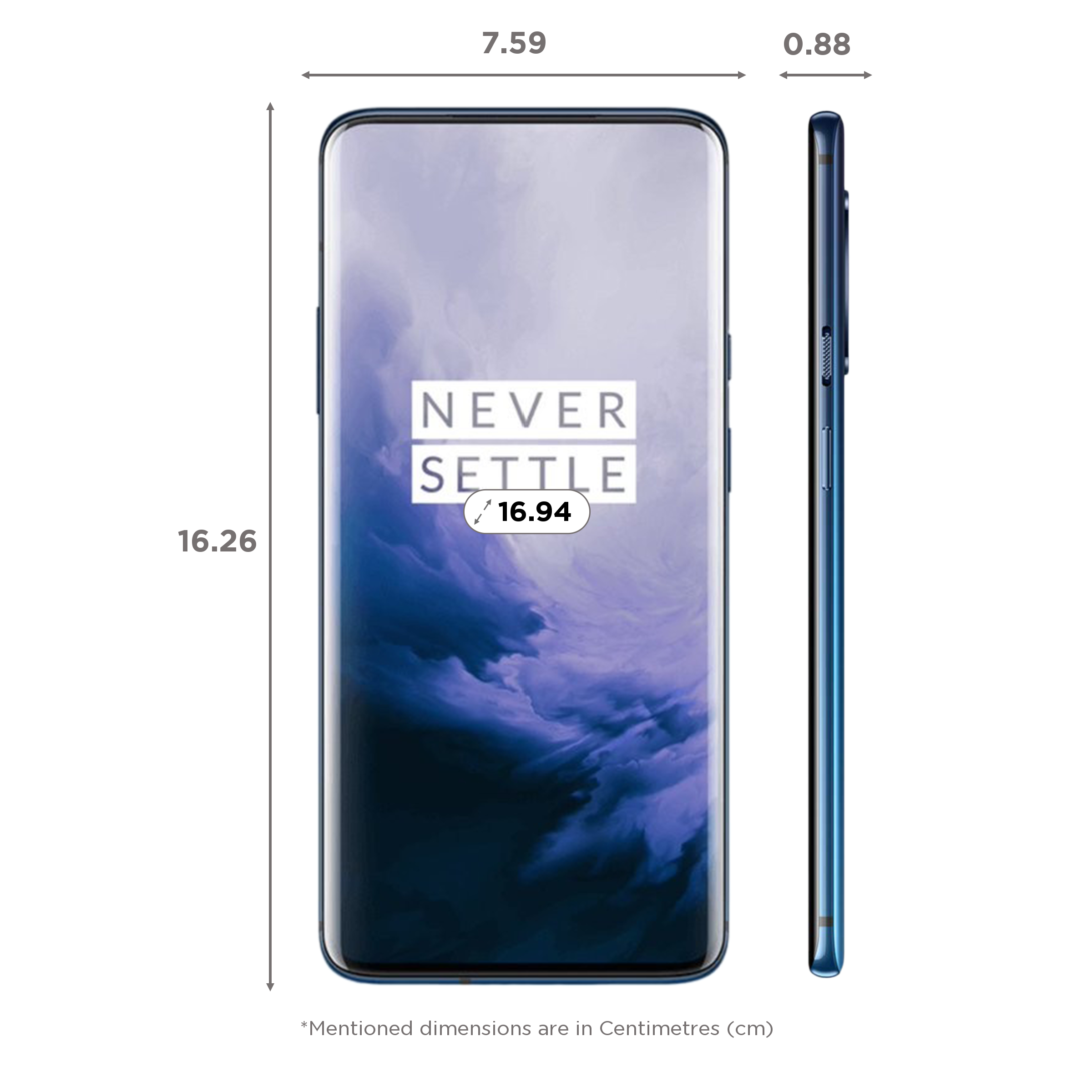 Refurbished OnePlus 7 Pro (8GB RAM, 256GB, Nebula Blue)_2