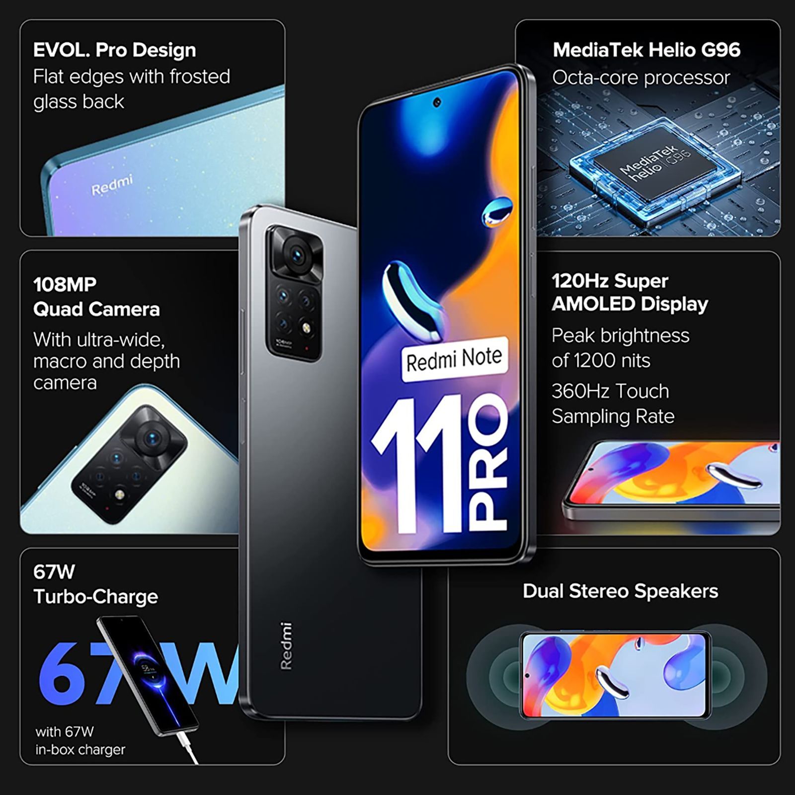 Redmi Note 11 Pro (8GB RAM, 128GB, Stealth Black) Redmi Note 11 Pro (8GB RAM, 128GB, Stealth Black)_12