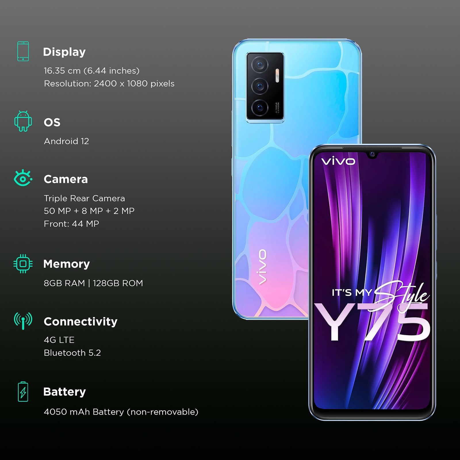vivo Y75  (8GB RAM, 128GB, Dancing Waves)_3