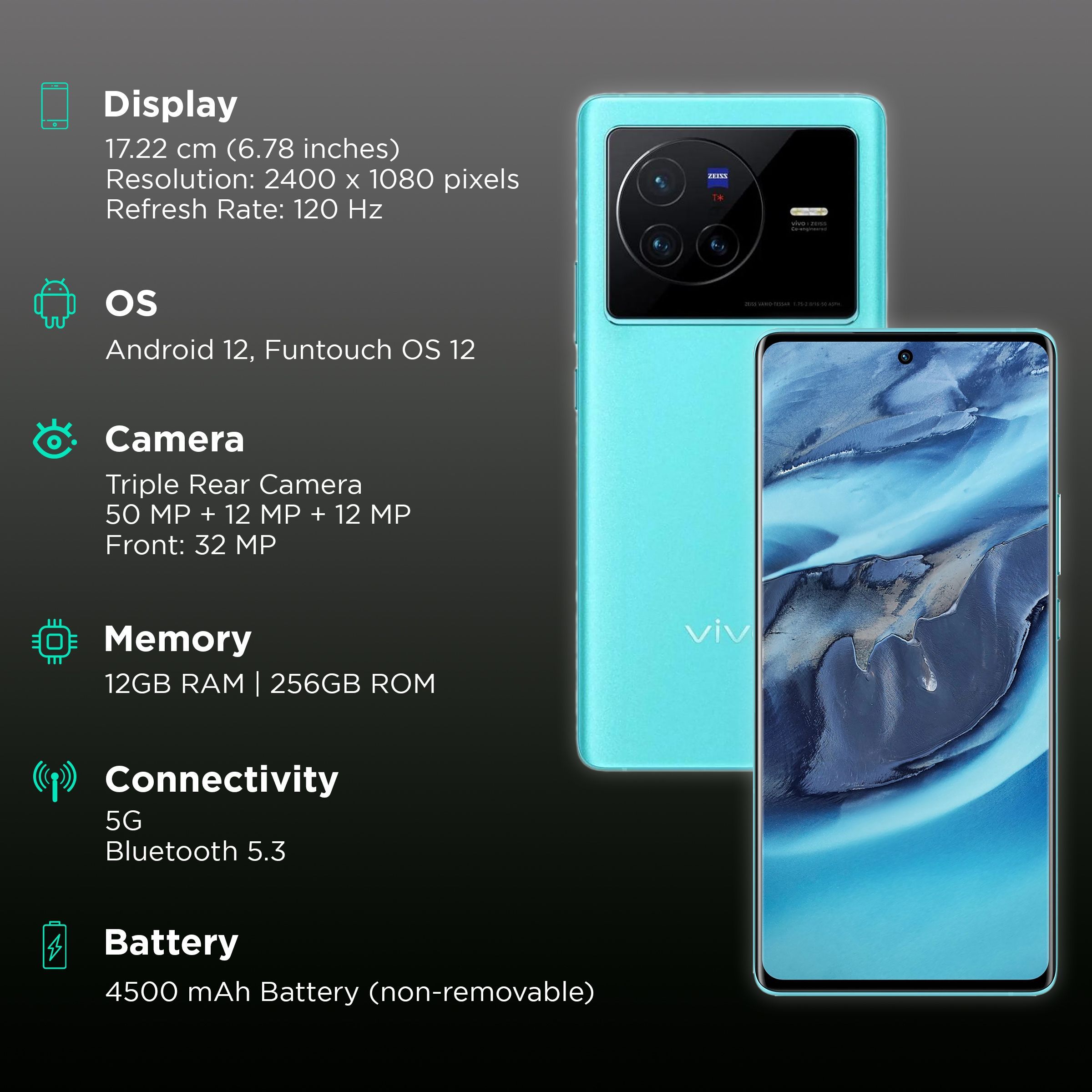 vivo X80 5G (12GB RAM, 256GB, Urban Blue)_3