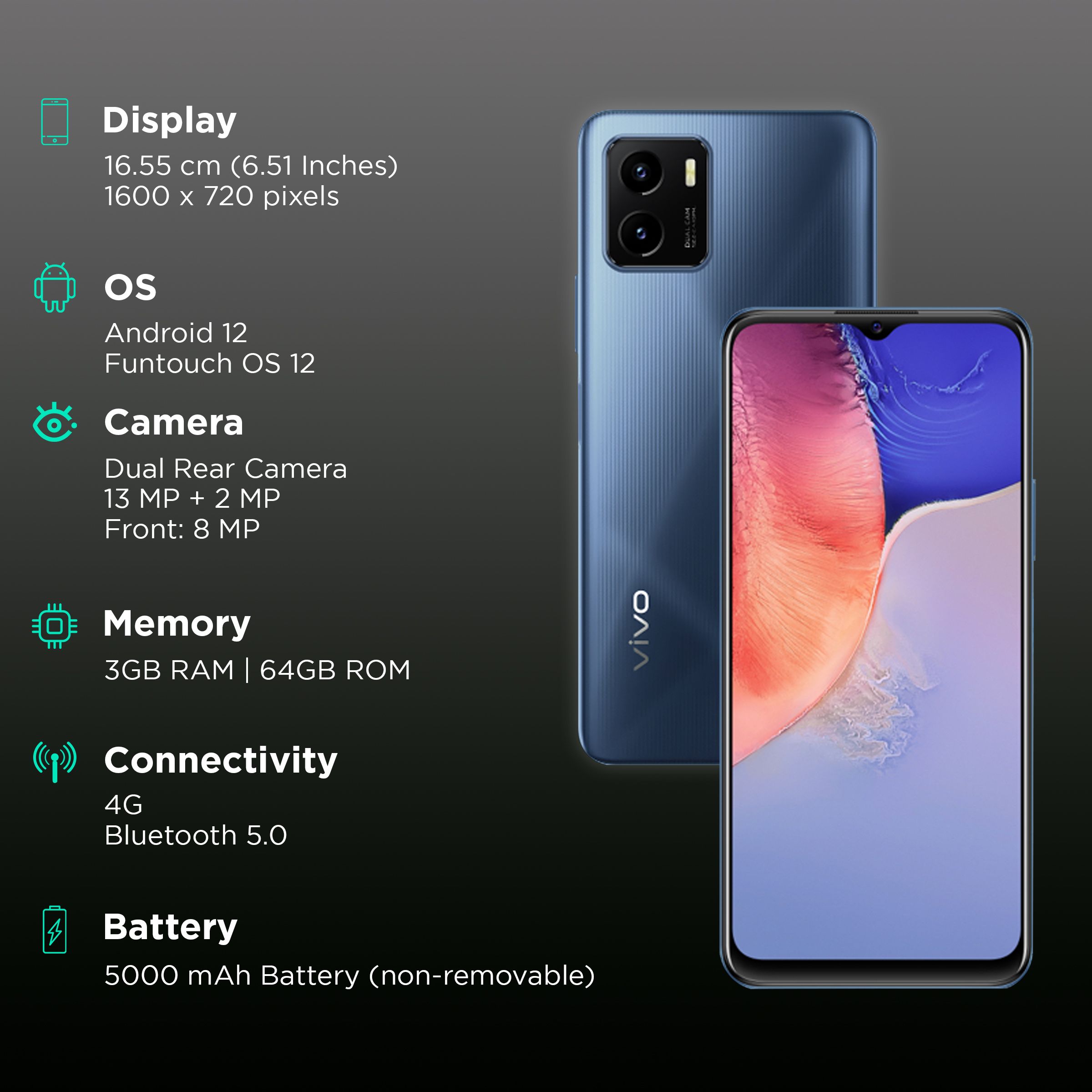 vivo Y15C (3GB RAM, 64GB, Mystic Blue)_3