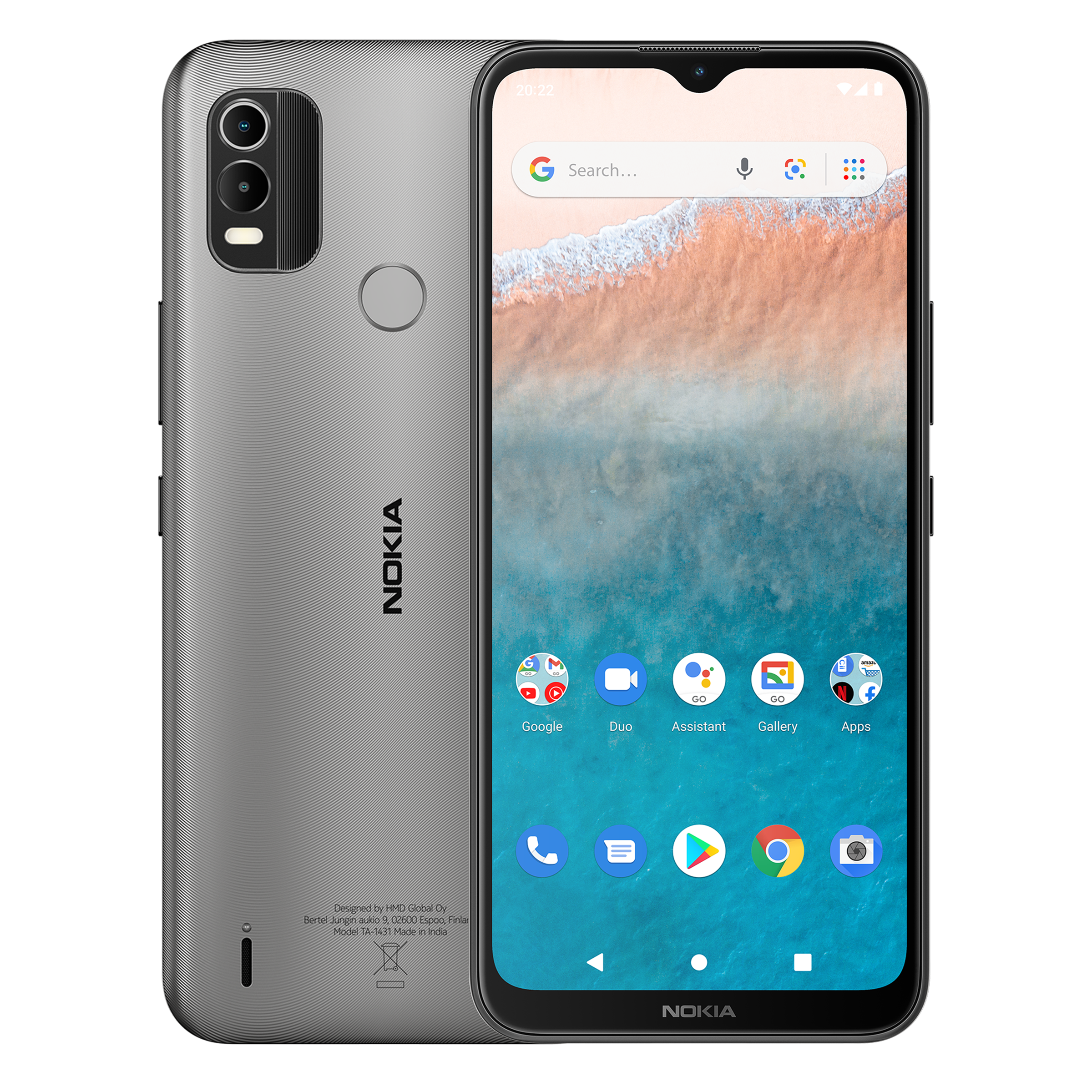 NOKIA C21 Plus (32GB ROM, 3GB RAM, TA-1434, Warm Grey)_1