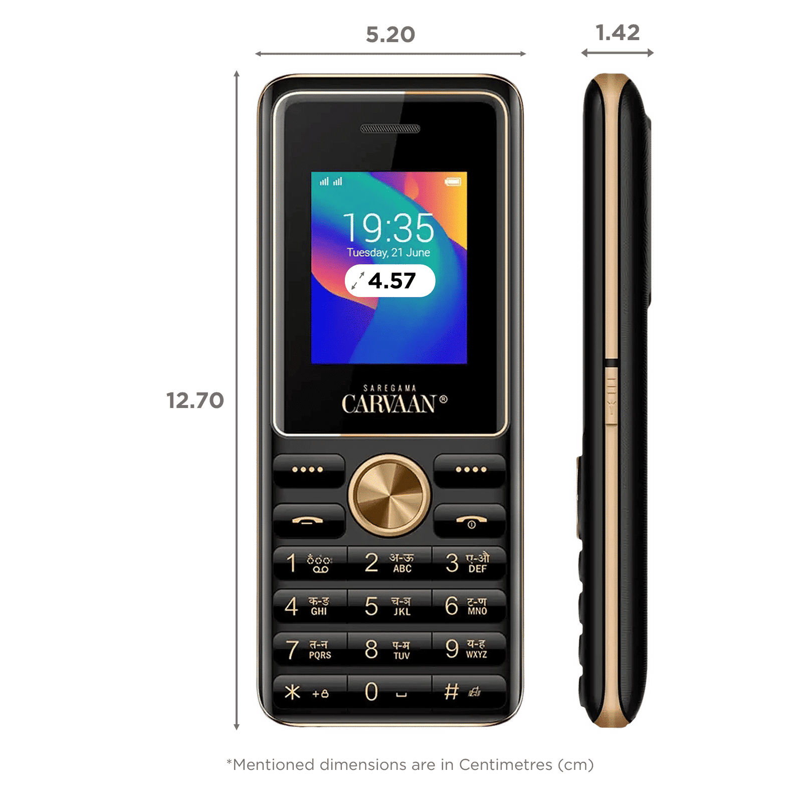 SAREGAMA Carvaan CM181 (2GB, Dual SIM, Built-in FM, Classic Black)_2