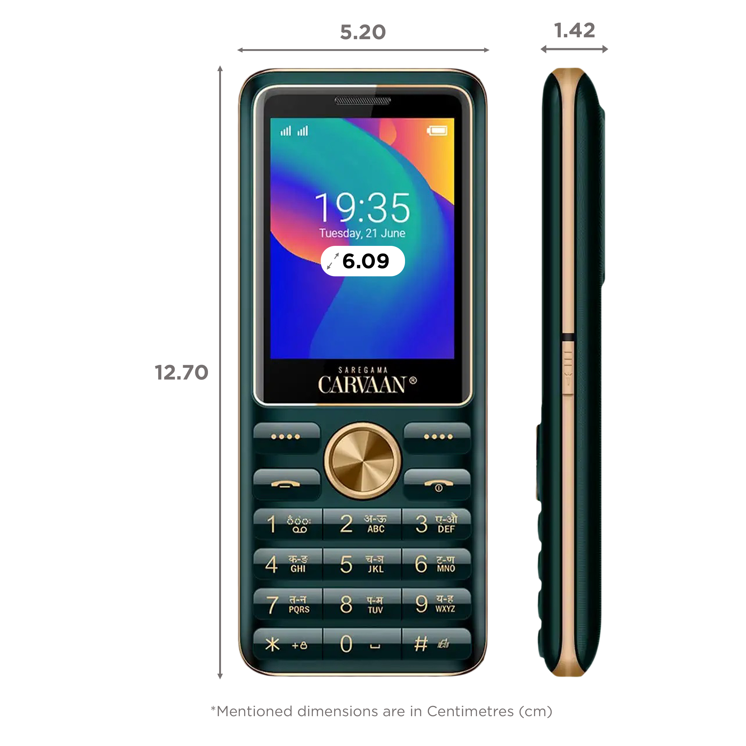 SAREGAMA Carvaan CM281 (2GB, Dual SIM, Rear Camera, Emerald Green)_2