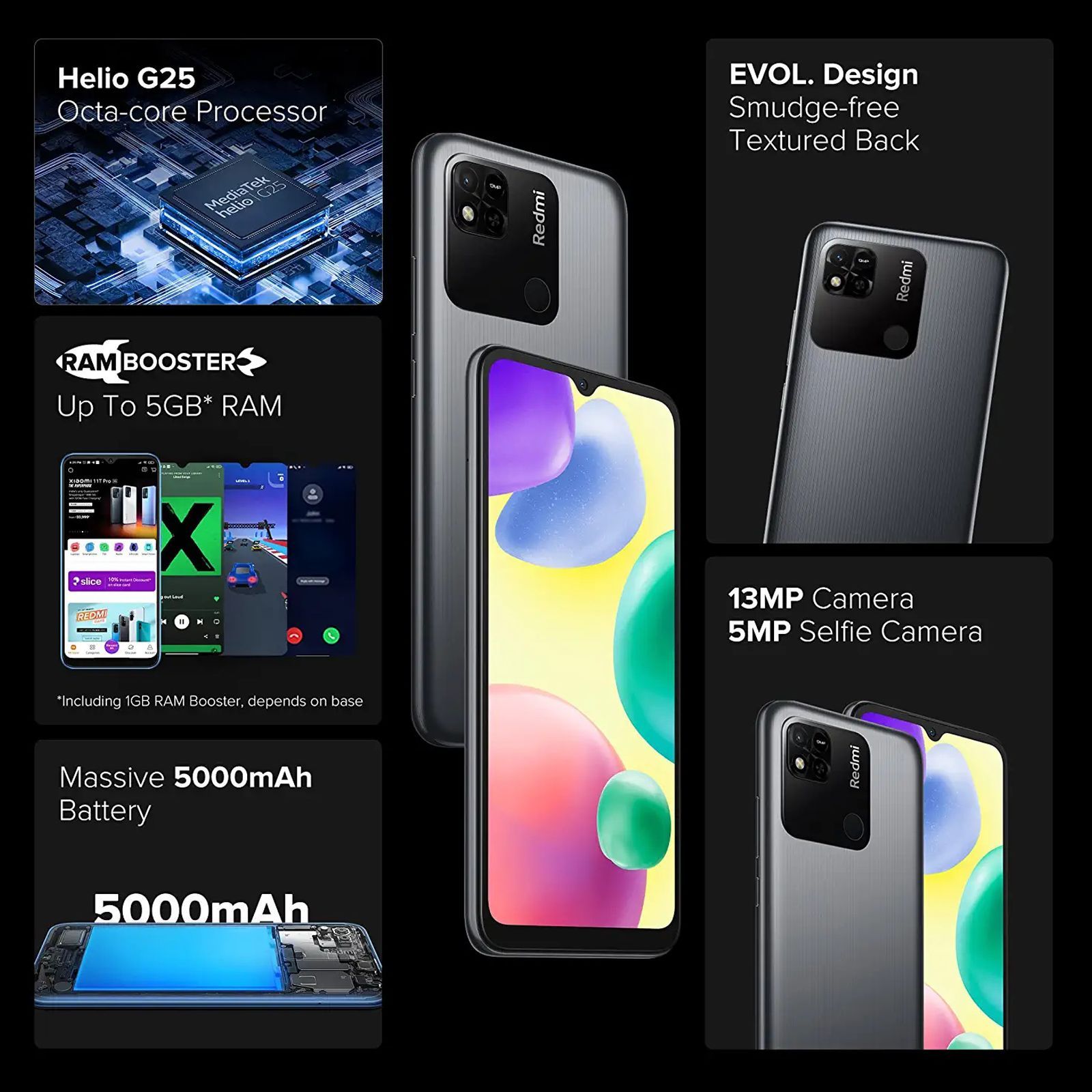 Redmi 10A Sport (6GB RAM, 128GB, Charcoal Black) Redmi 10A Sport (6GB RAM, 128GB, Charcoal Black)_6