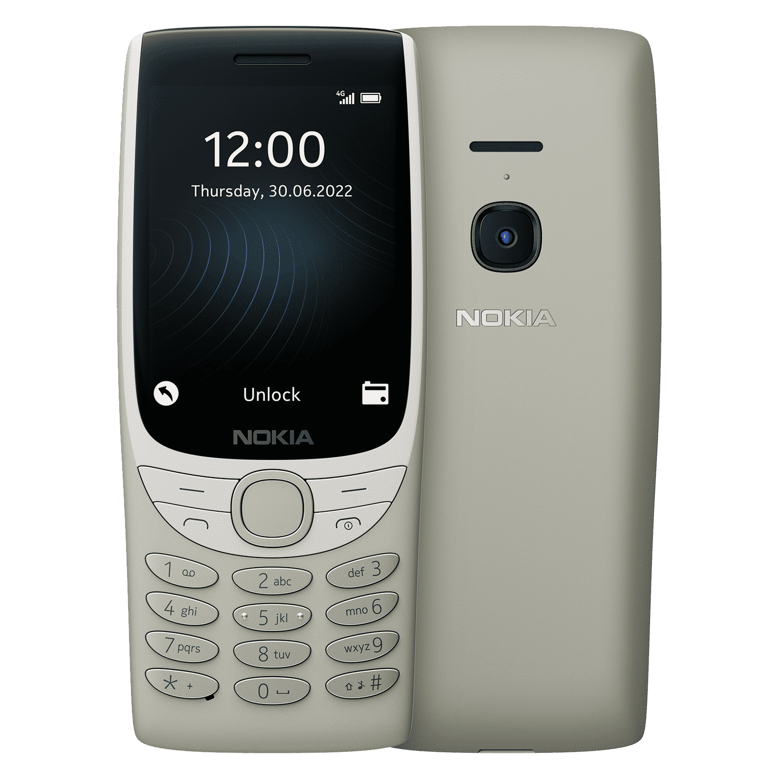 NOKIA 8210 4G (128MB, Dual SIM, Rear Camera, Sand)_1