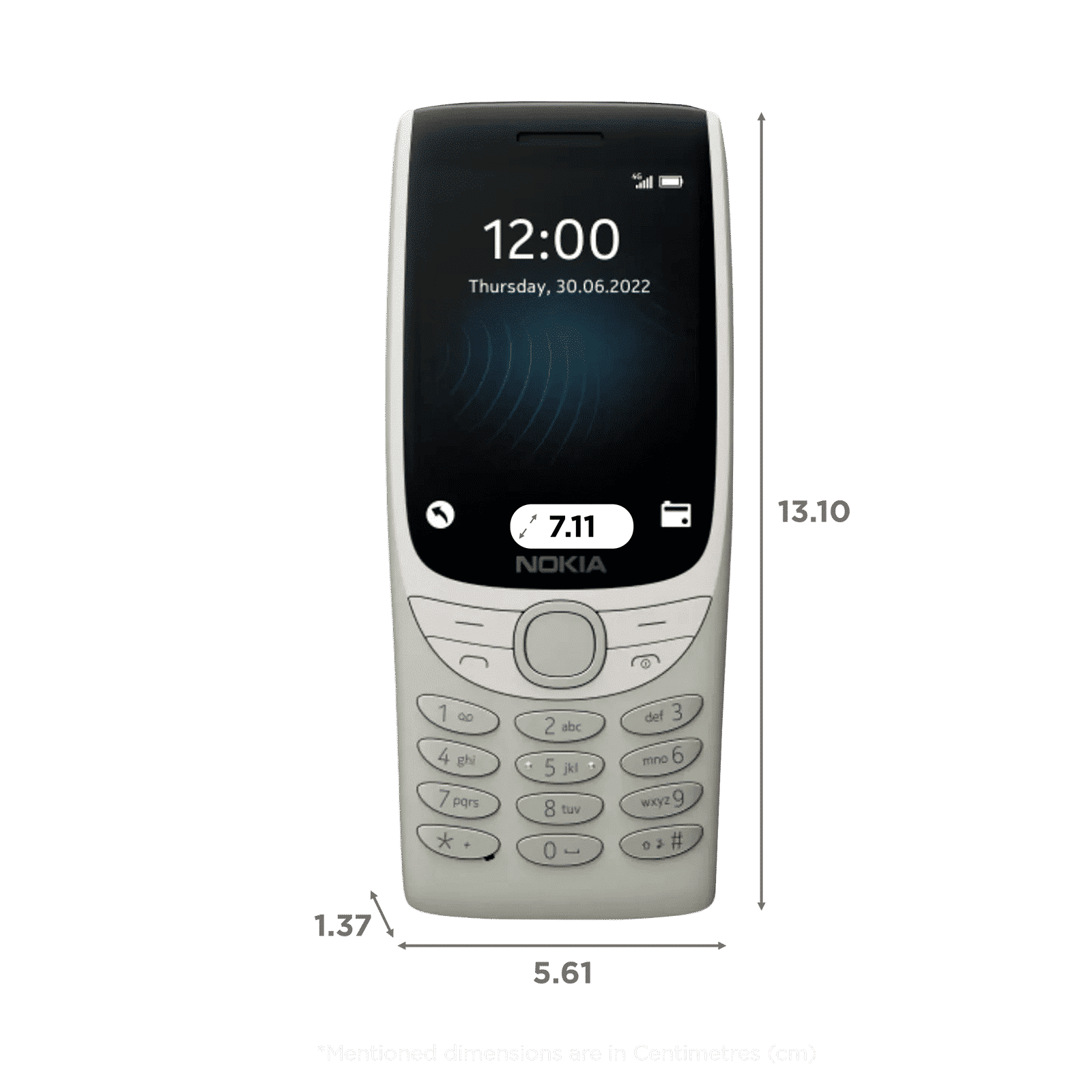 NOKIA 8210 4G (128MB, Dual SIM, Rear Camera, Sand)_2