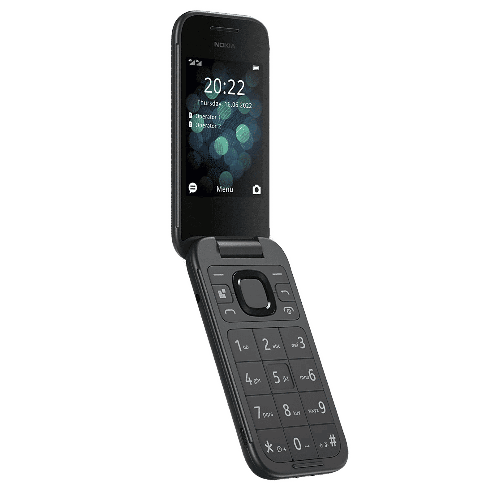 NOKIA 2660 Flip (128MB, Dual SIM, Rear Camera, Black)_1