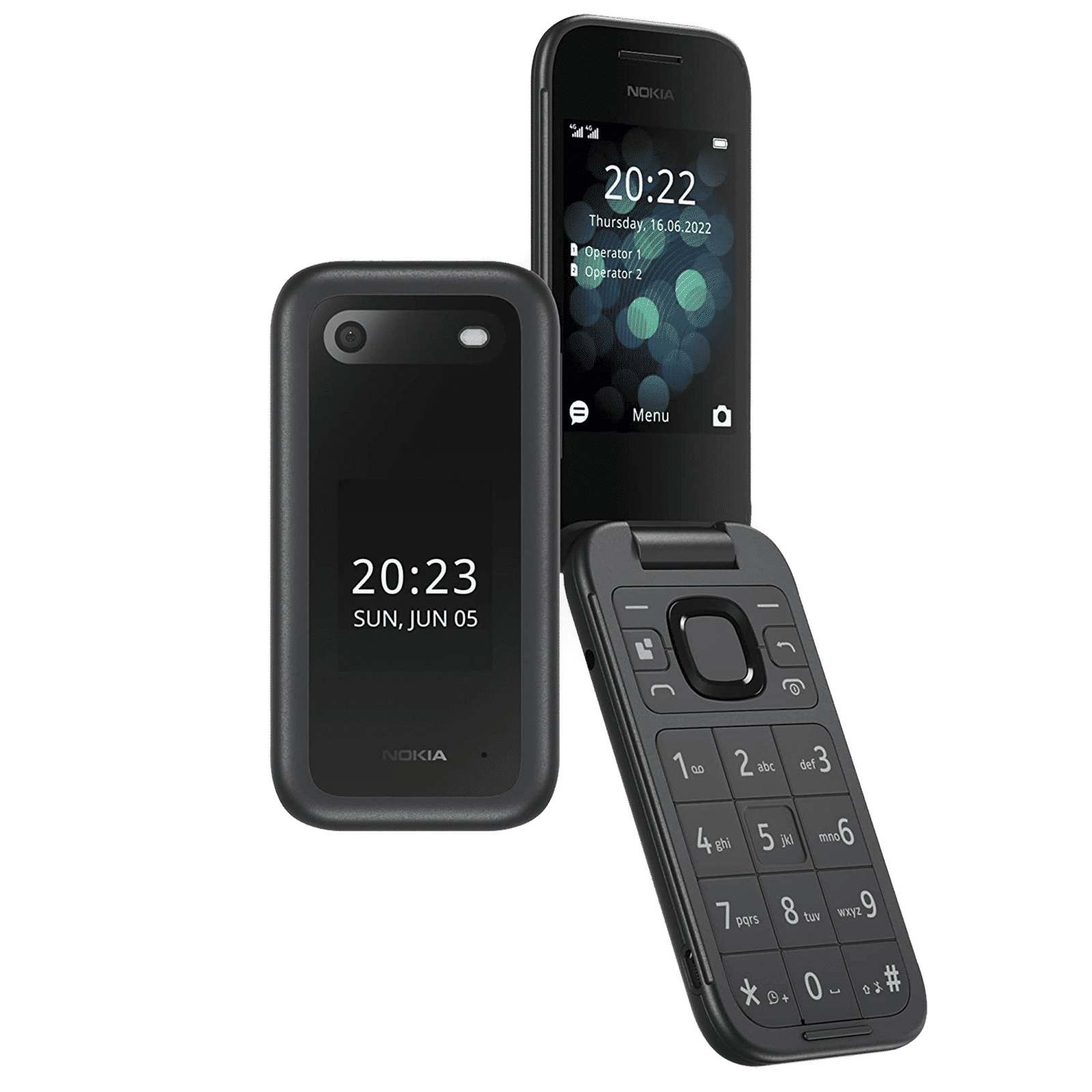 NOKIA 2660 Flip (128MB, Dual SIM, Rear Camera, Black)_10