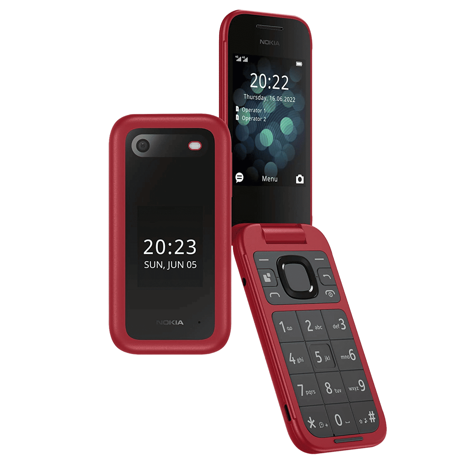 NOKIA 2660 Flip (128MB, Dual SIM, Rear Camera, Red)_8