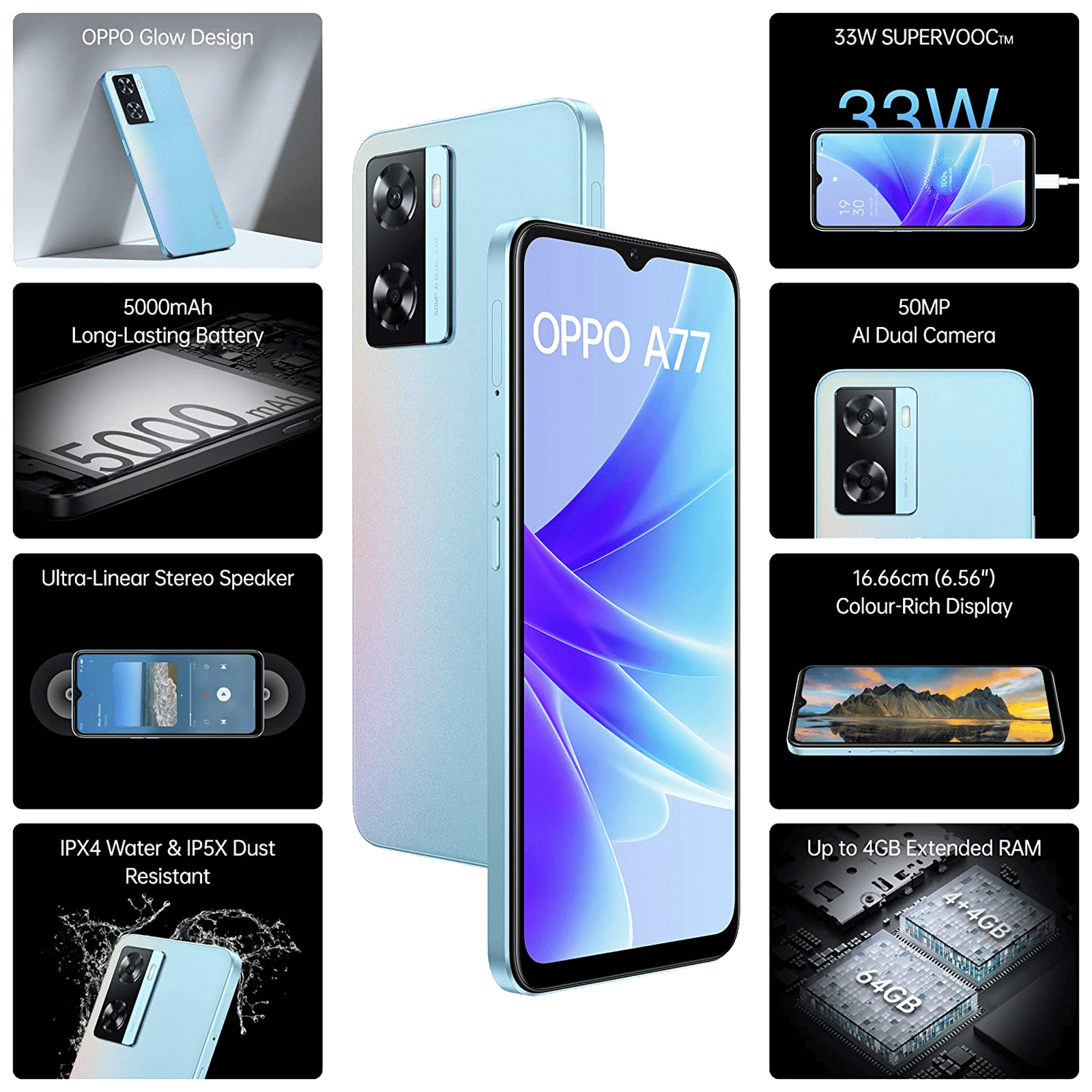 oppo A77 (4GB RAM, 128GB, Sky Blue)_10