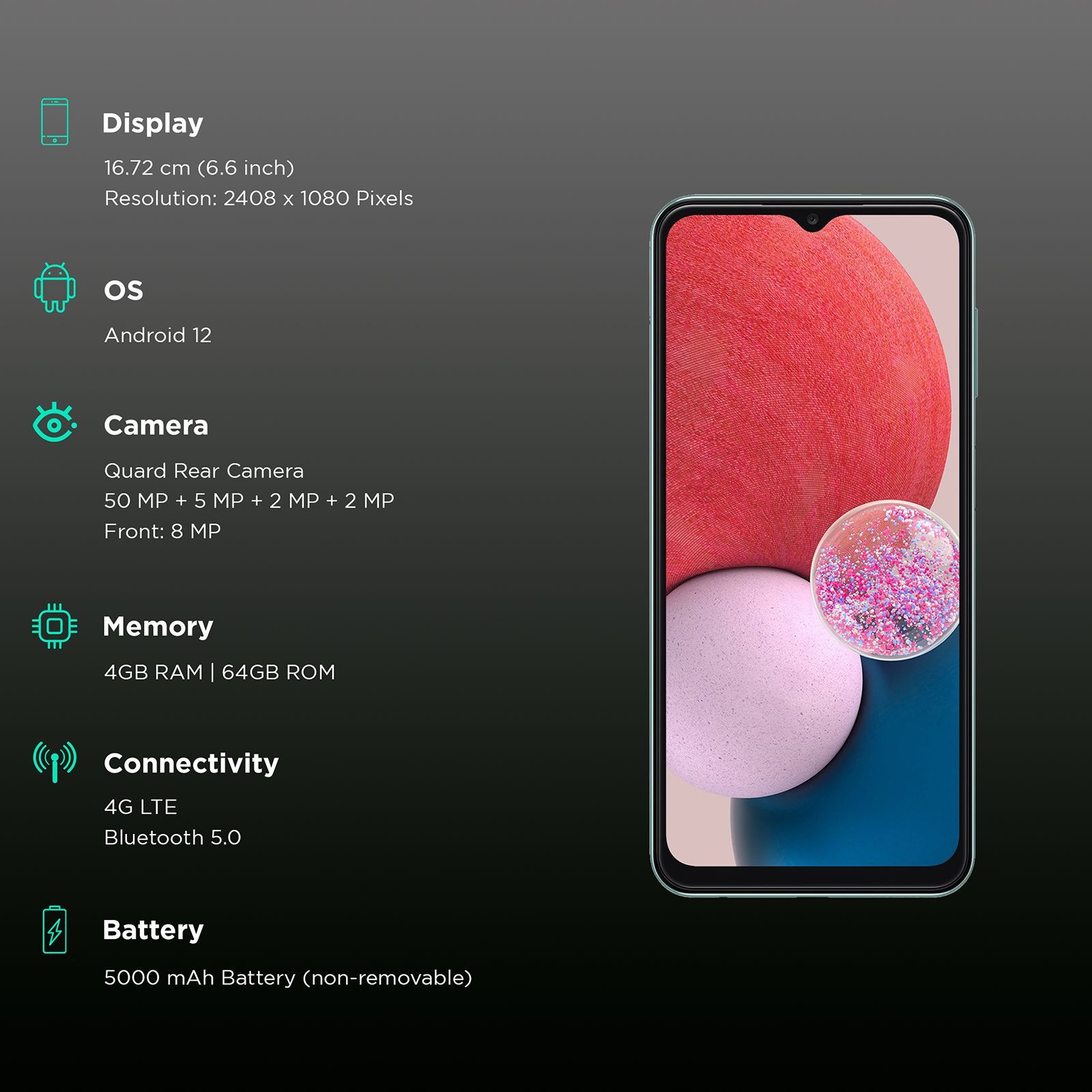 SAMSUNG Galaxy A13 (4GB RAM, 64GB, Green) SAMSUNG Galaxy A13 (4GB RAM, 64GB, Green)_2