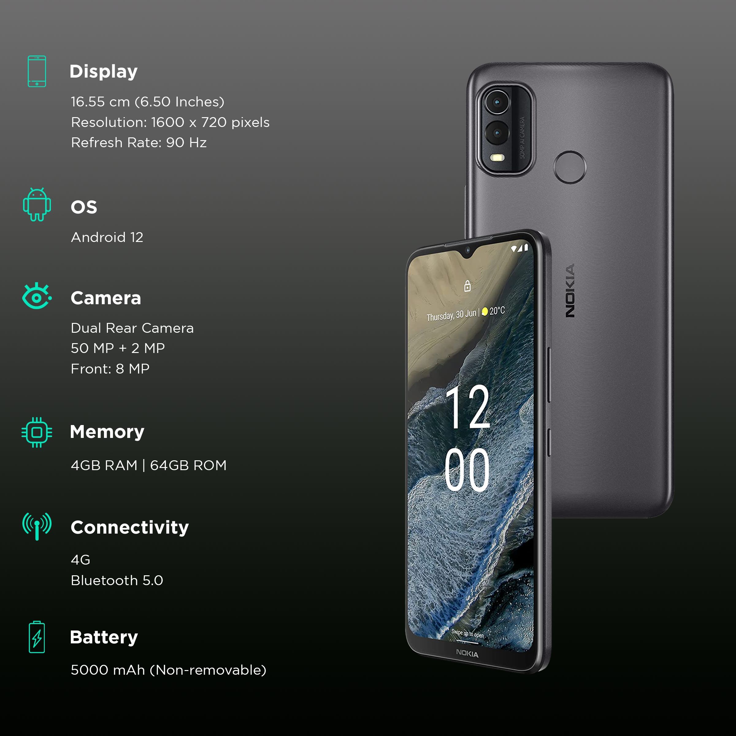 NOKIA G11 (4GB RAM, 64GB, Charcoal Grey)_3