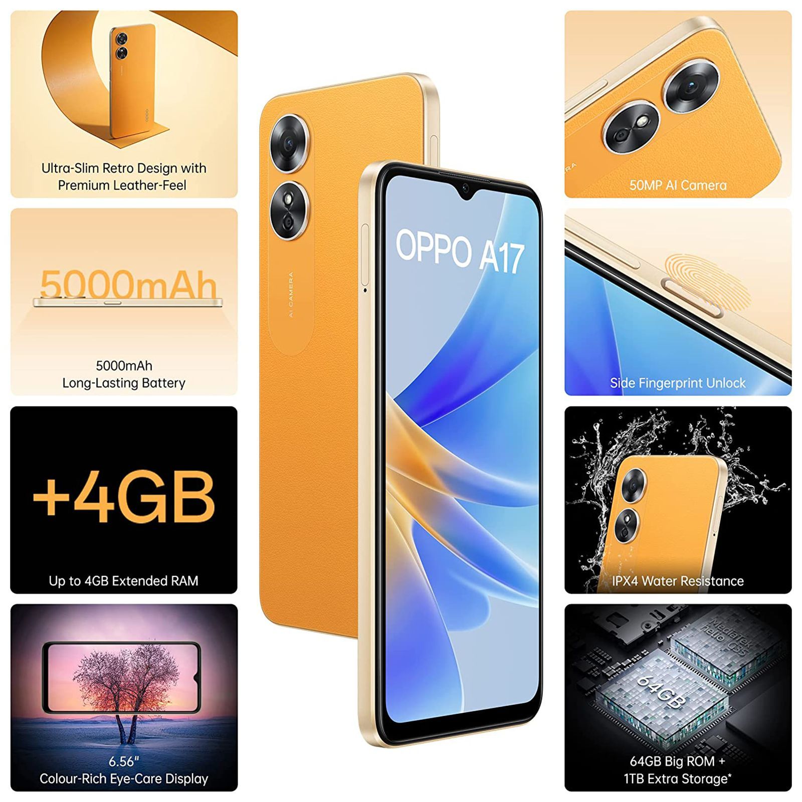 oppo A17 (4GB RAM, 64GB, Sunlight Orange) oppo A17 (4GB RAM, 64GB, Sunlight Orange)_10