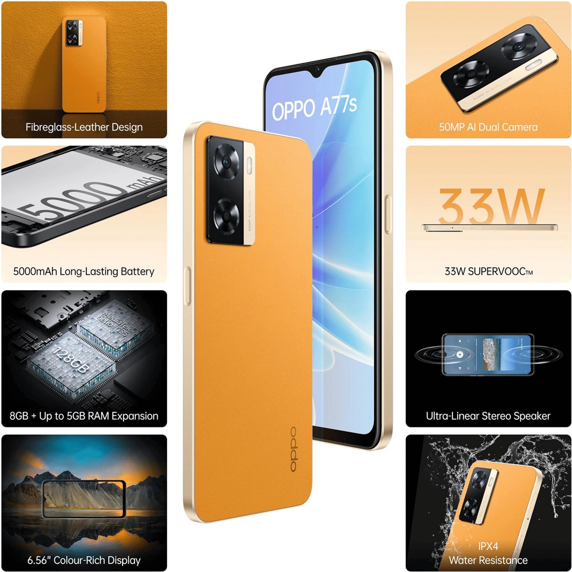 oppo A77s (8GB RAM, 128GB, Sunset Orange) oppo A77s (8GB RAM, 128GB, Sunset Orange)_11