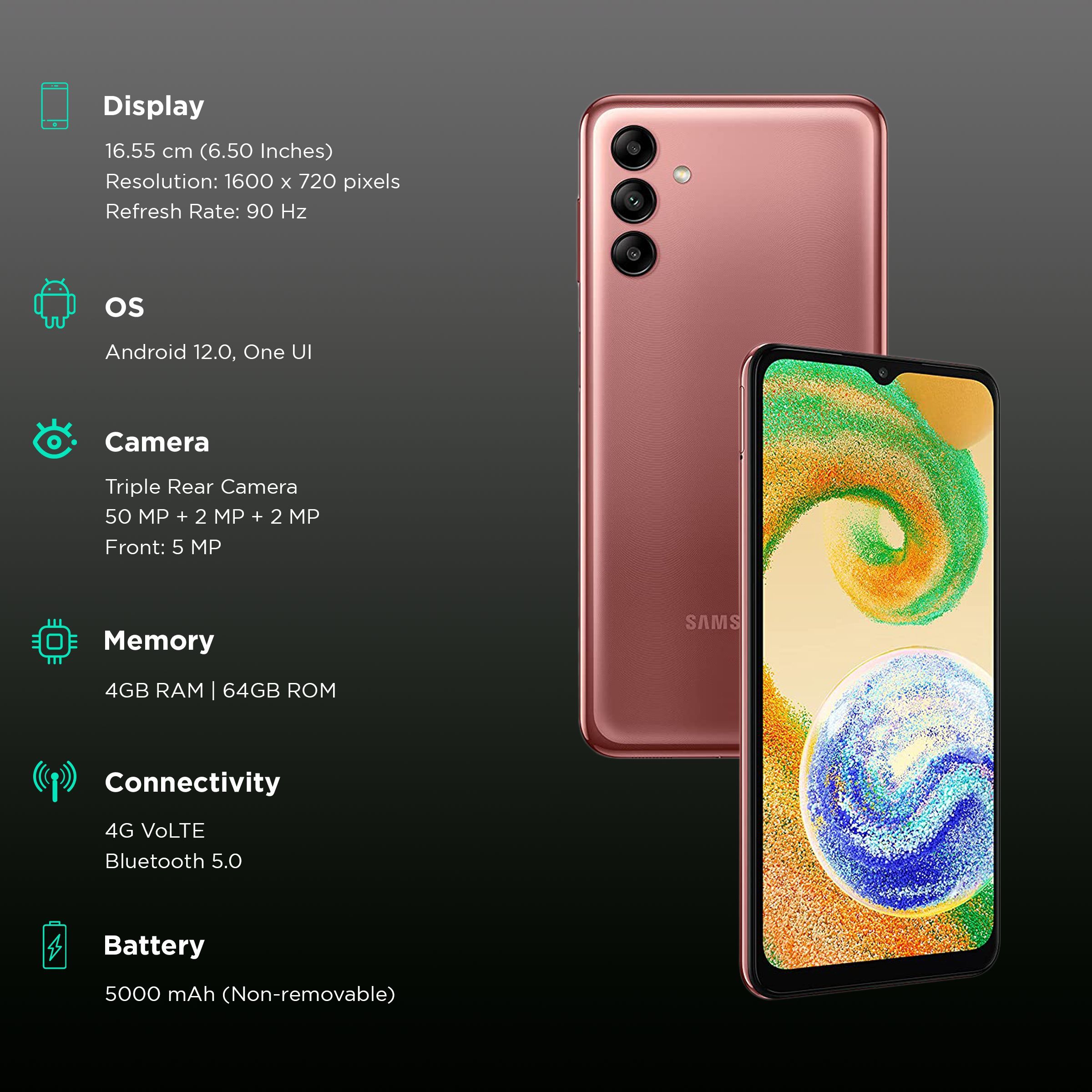 SAMSUNG Galaxy A04s (4GB RAM, 64GB, Copper)_3