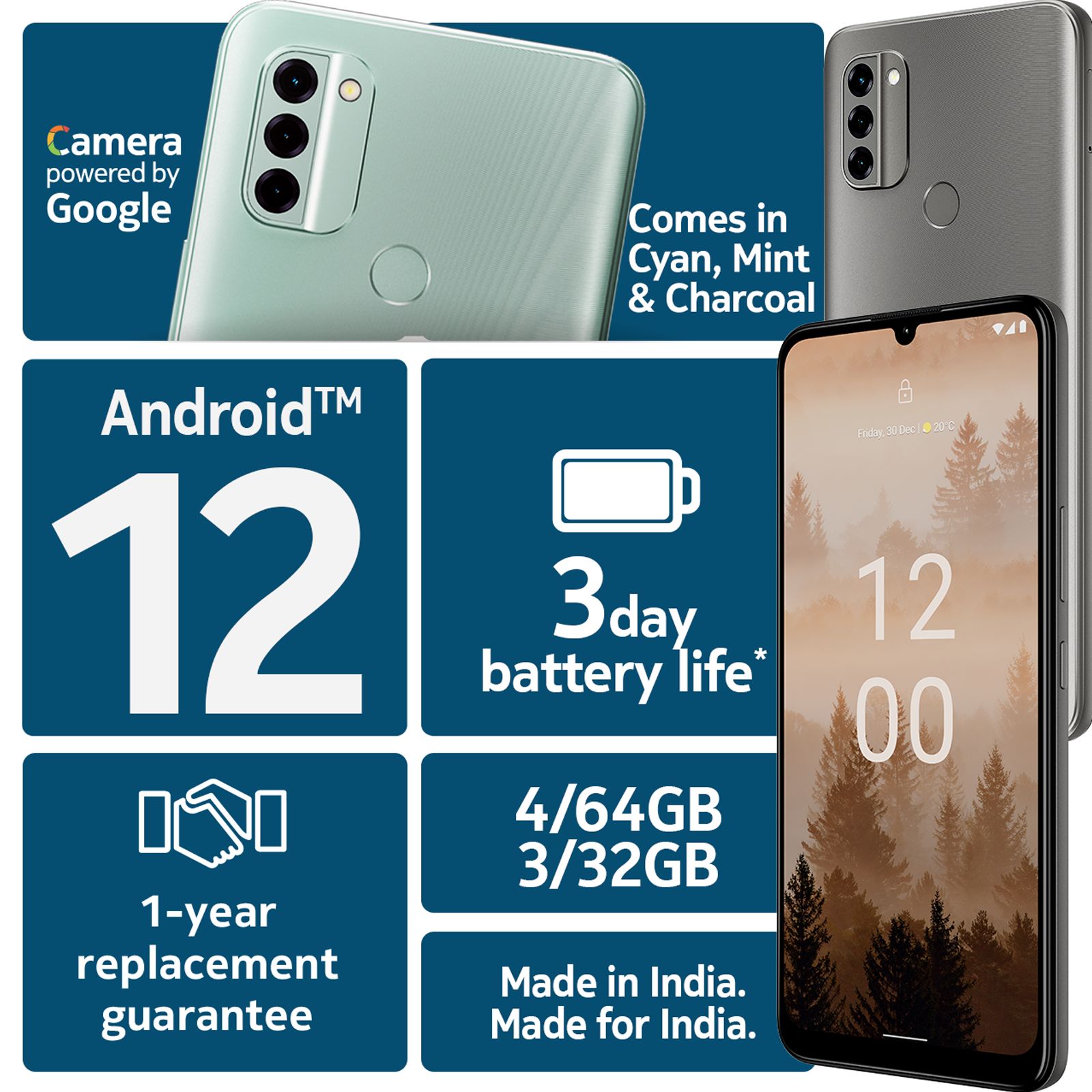 NOKIA C31 Plus (4GB RAM, 64GB, Cyan)_8