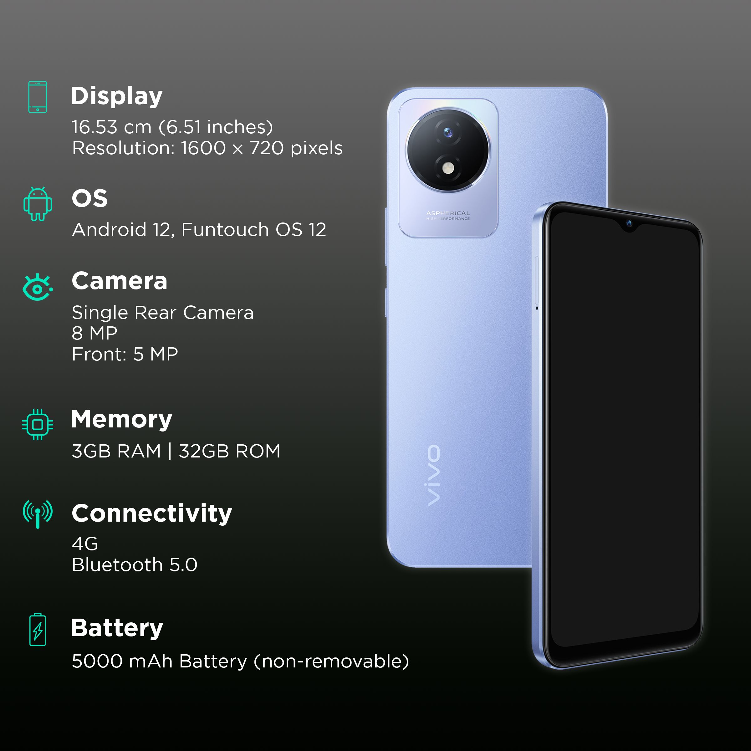 vivo Y02 (3GB RAM, 32GB, Orchid Blue)_3