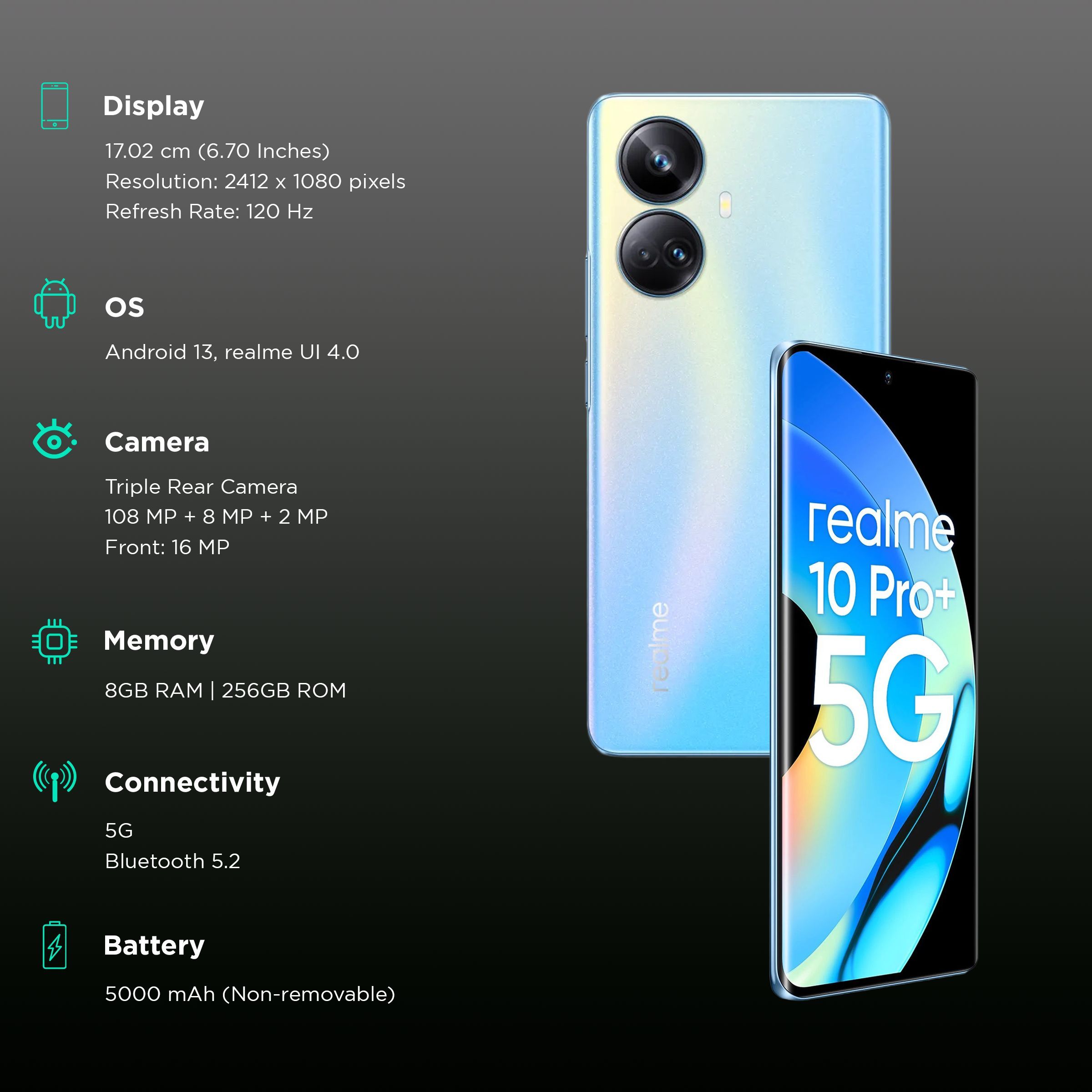 realme 10 Pro+ 5G (8GB RAM, 256GB, Nebula Blue)_3