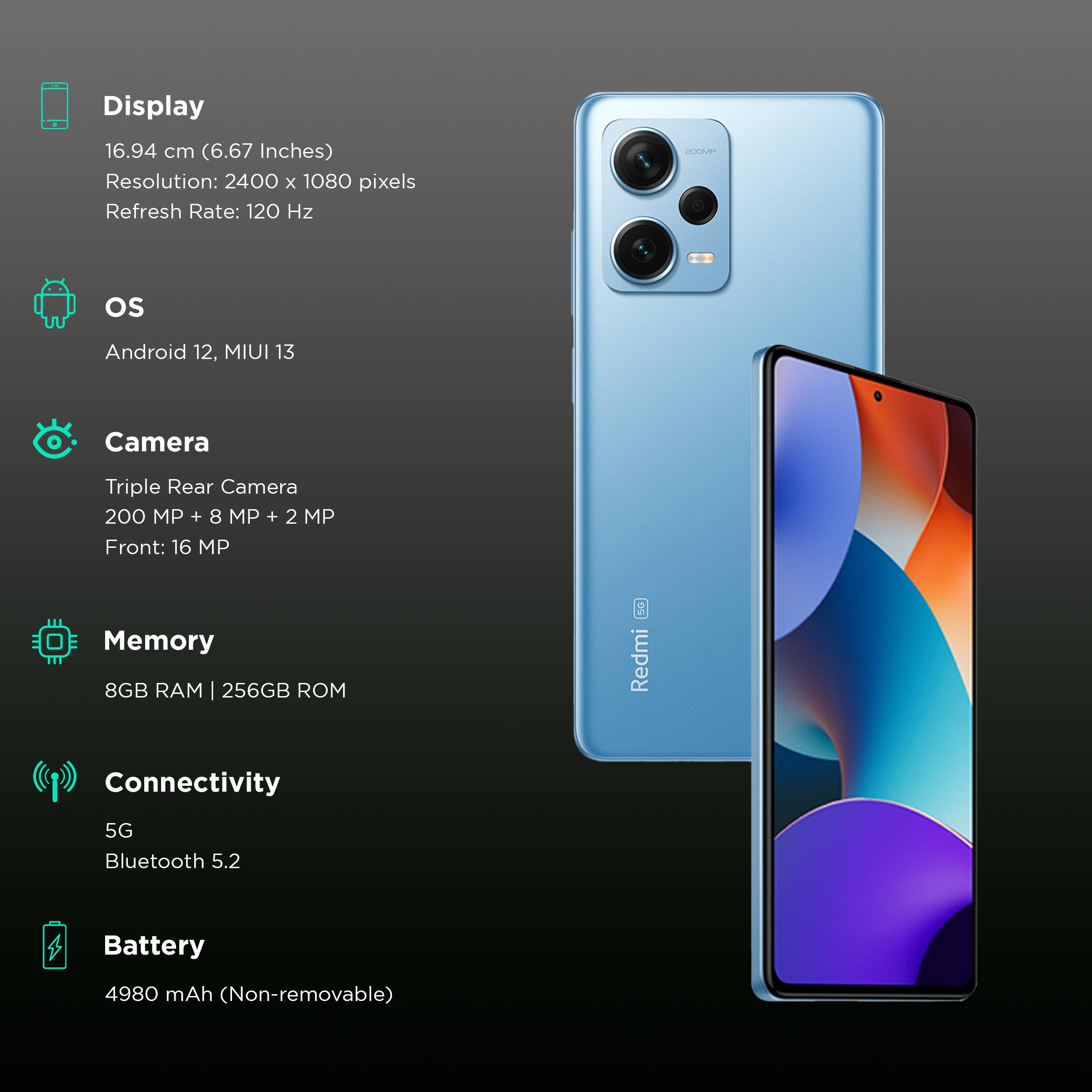 Redmi Note 12 Pro+ 5G (8GB RAM, 256GB, Iceberg Blue) Redmi Note 12 Pro+ 5G (8GB RAM, 256GB, Iceberg Blue)_3