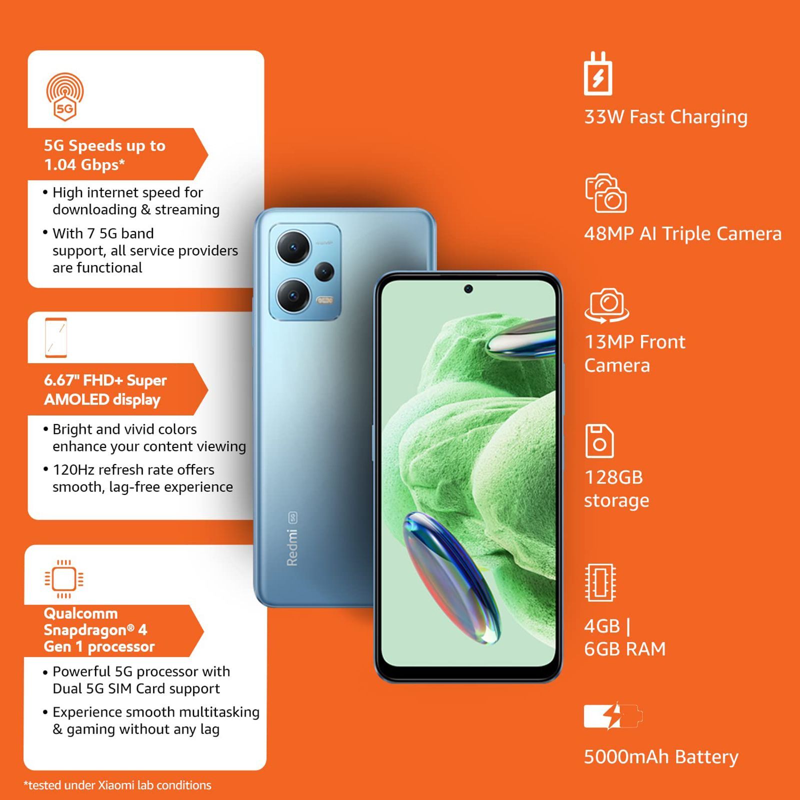 Redmi Note 12 5G (6GB RAM, 128GB, Mystique Blue) Redmi Note 12 5G (6GB RAM, 128GB, Mystique Blue)_8