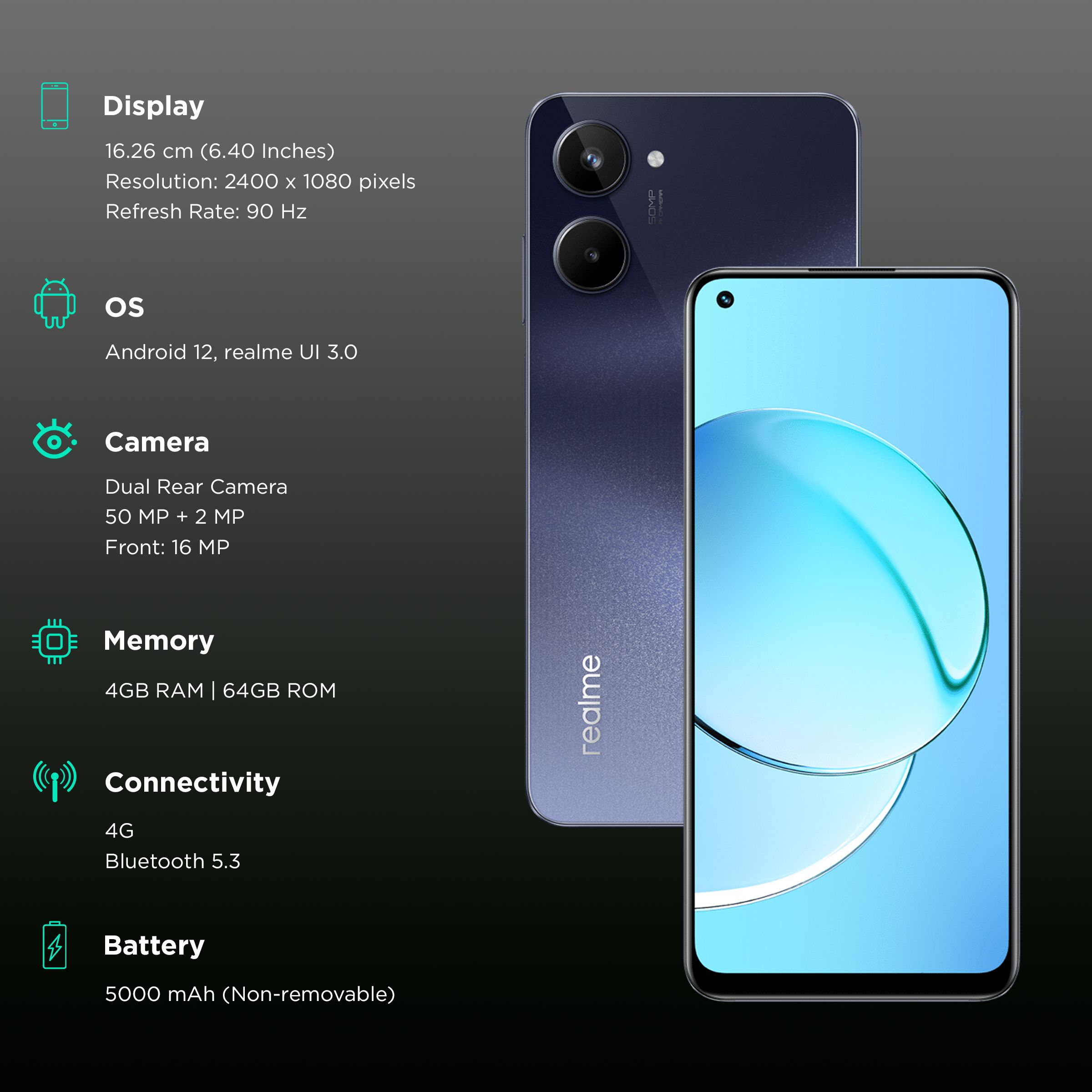 realme 10 (4GB RAM, 64GB, Rush Black)_3