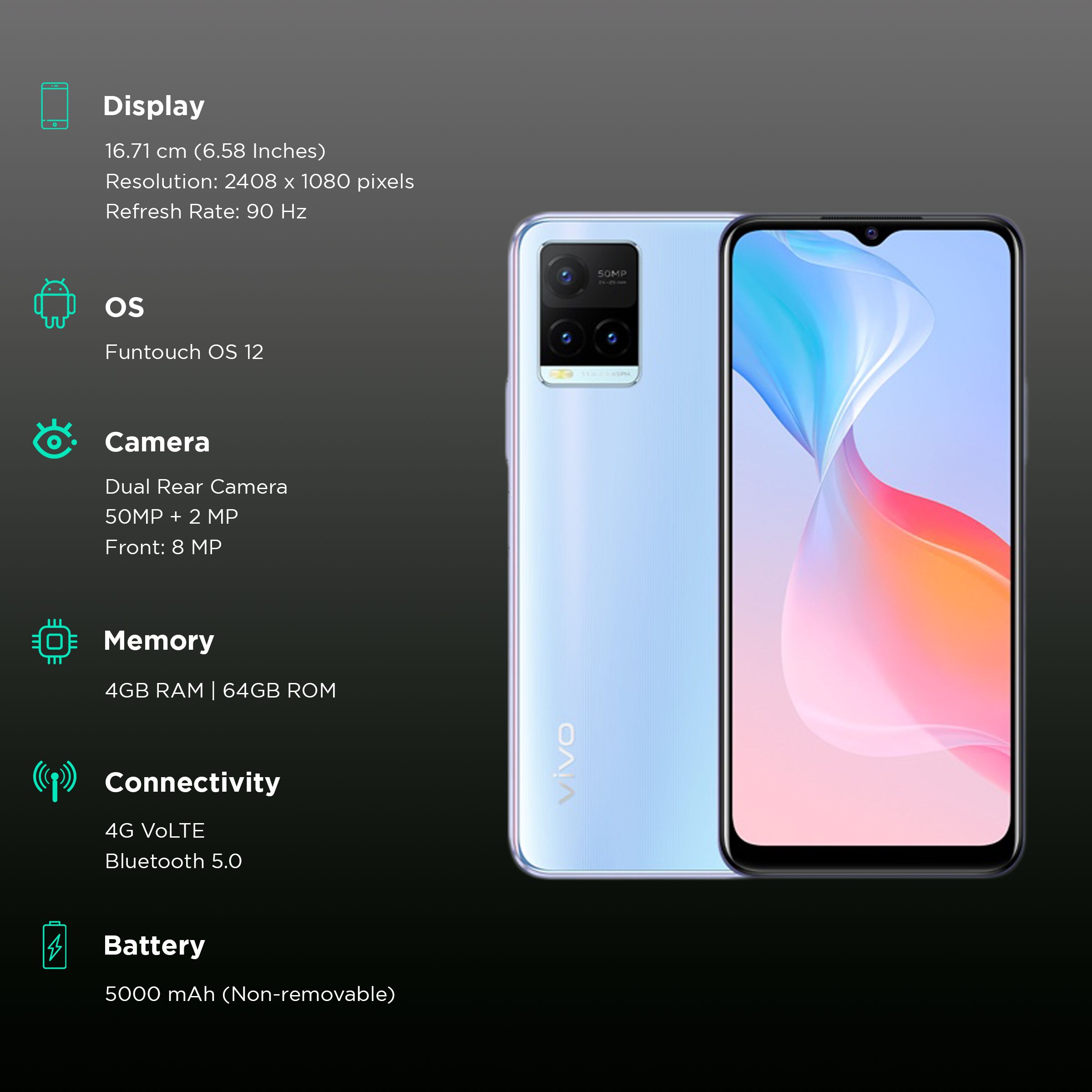 vivo T1X (4GB RAM, 64GB, Pearl White)_3