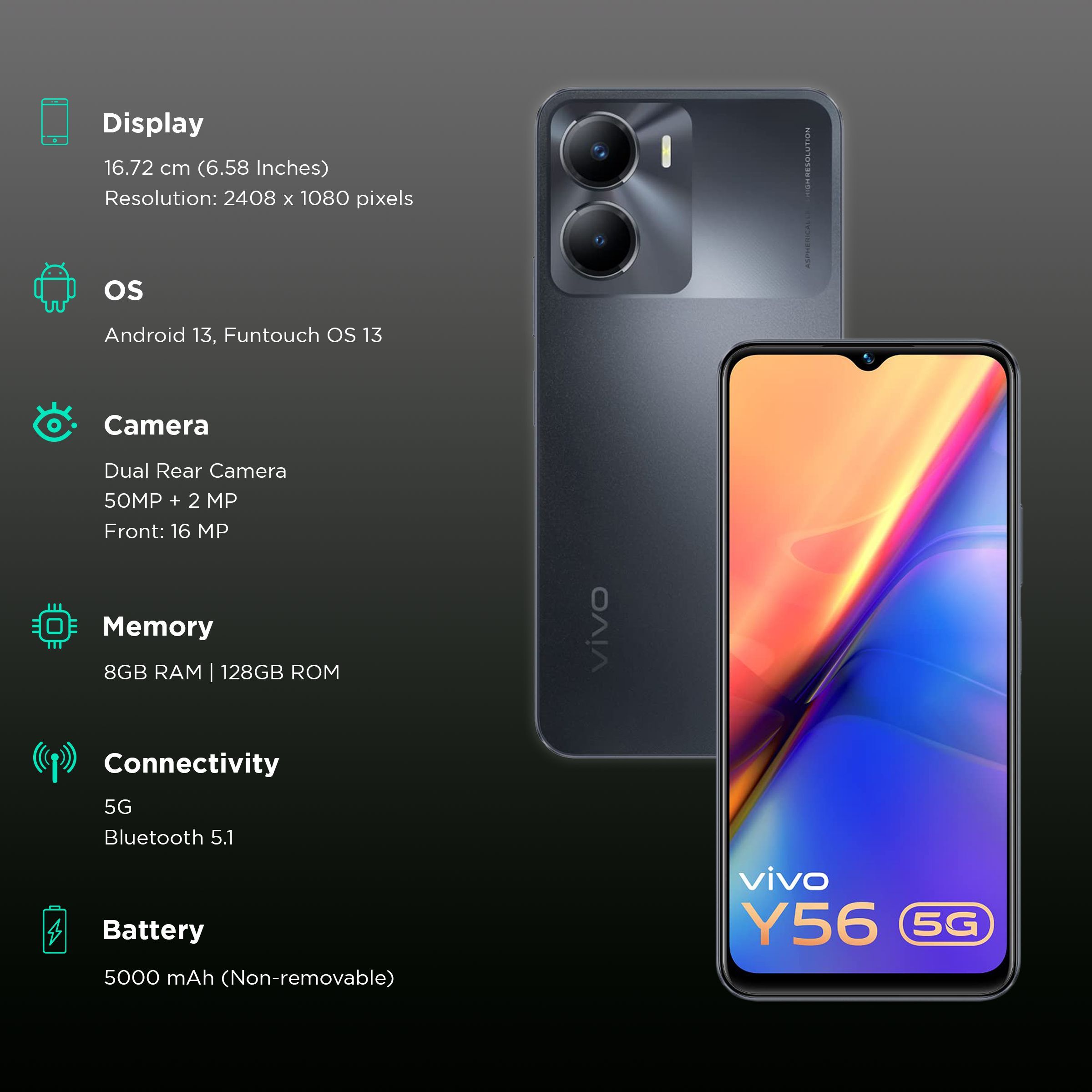 vivo Y56 5G (8GB RAM, 128GB, Black Engine)_3