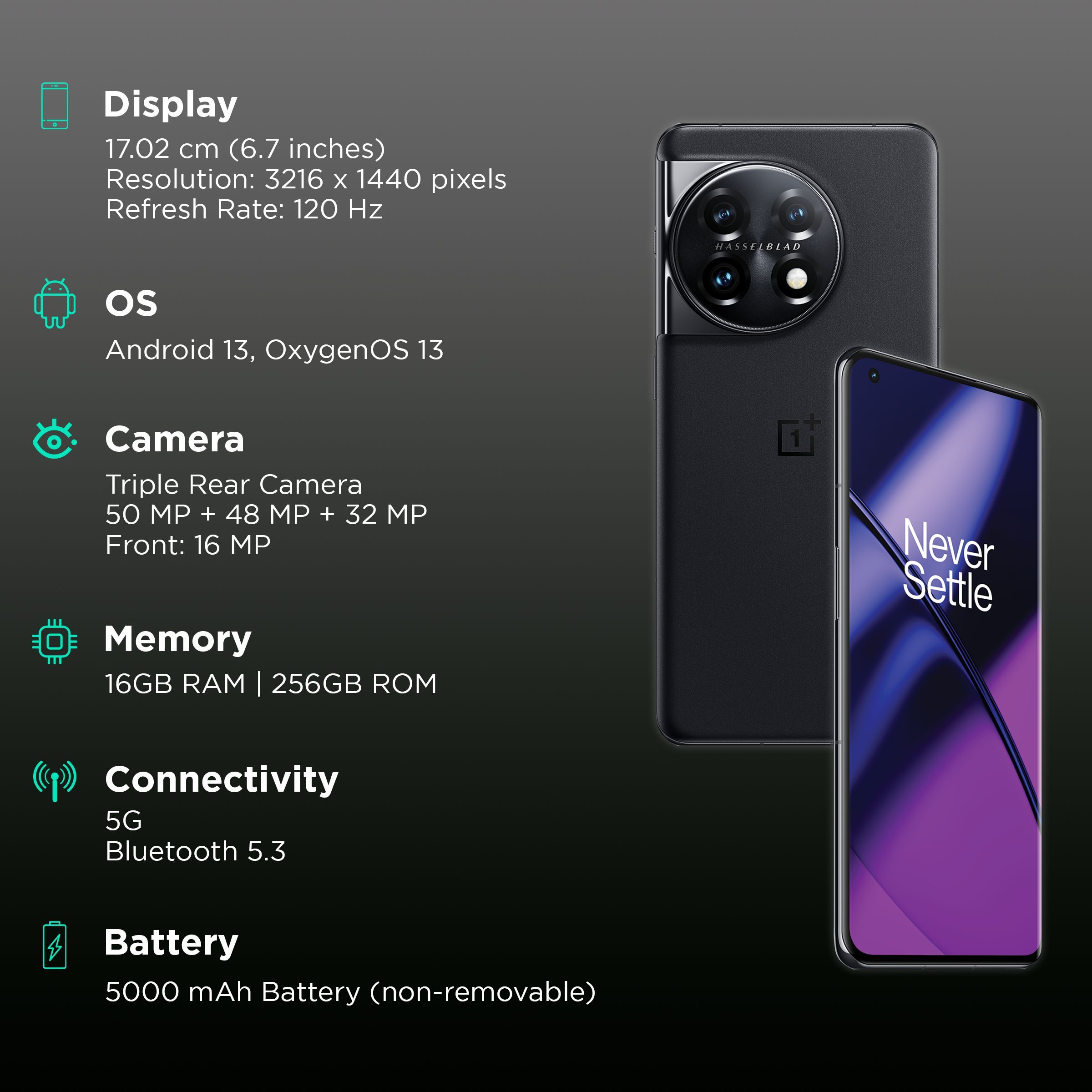 OnePlus 11 5G (16GB RAM, 256GB, Titan Black)_3