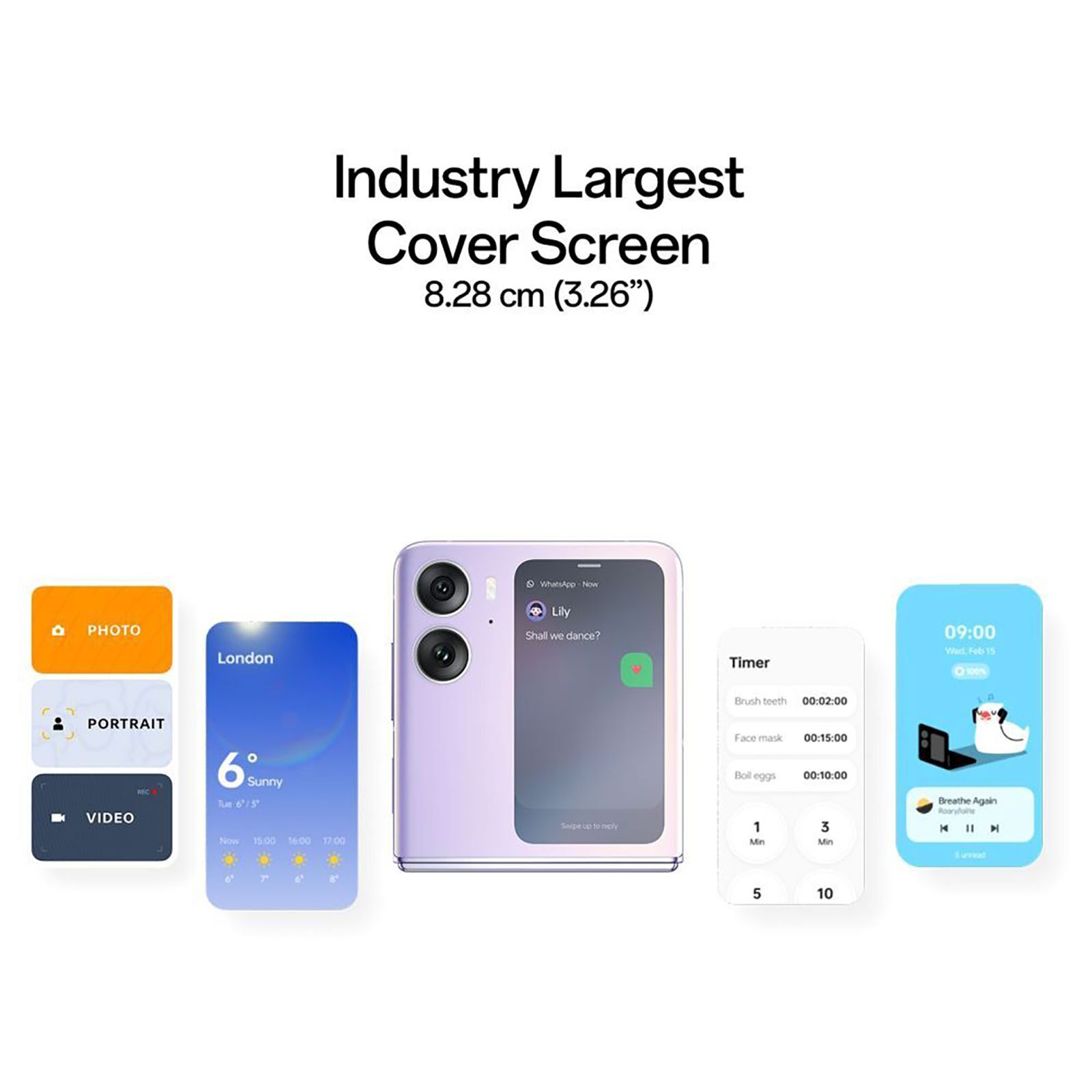 oppo Find N2 Flip 5G (8GB RAM, 256GB, Moonlit Purple) | With 44W SUPERVOO Flash Charger_13