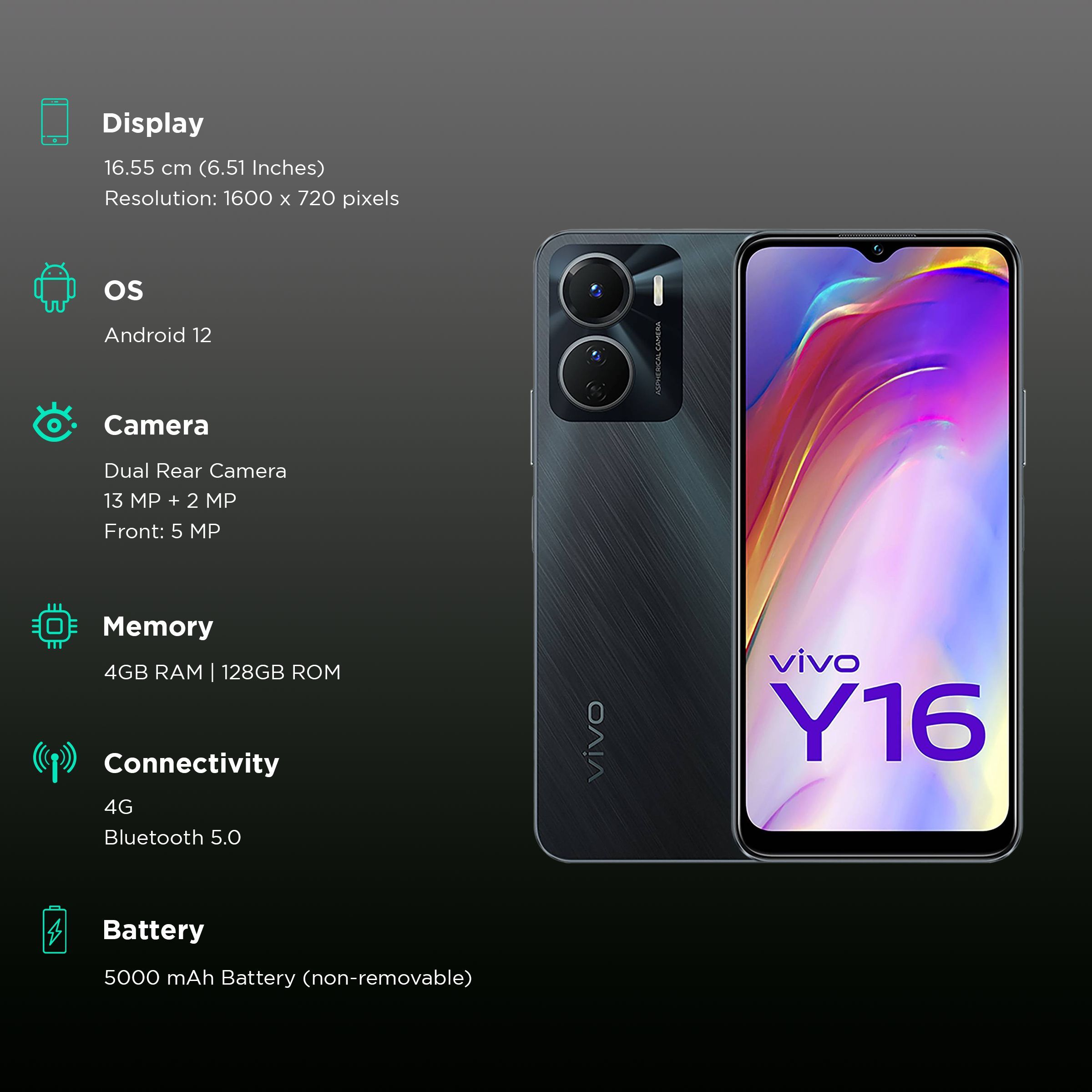 vivo Y16 (4GB RAM, 128GB, Stellar Black)_3