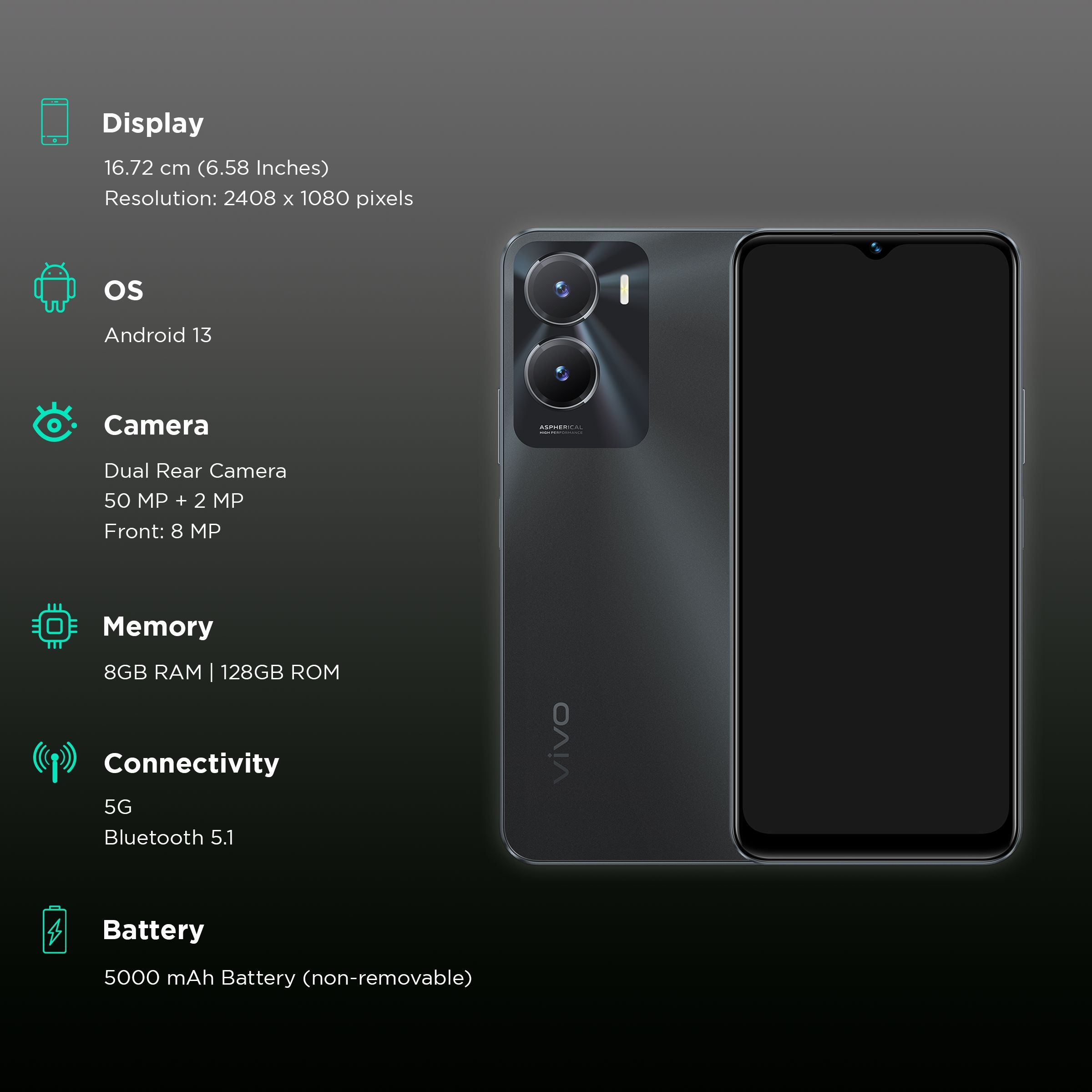 vivo T2x 5G (8GB RAM, 128GB, Glimmer Black)_3